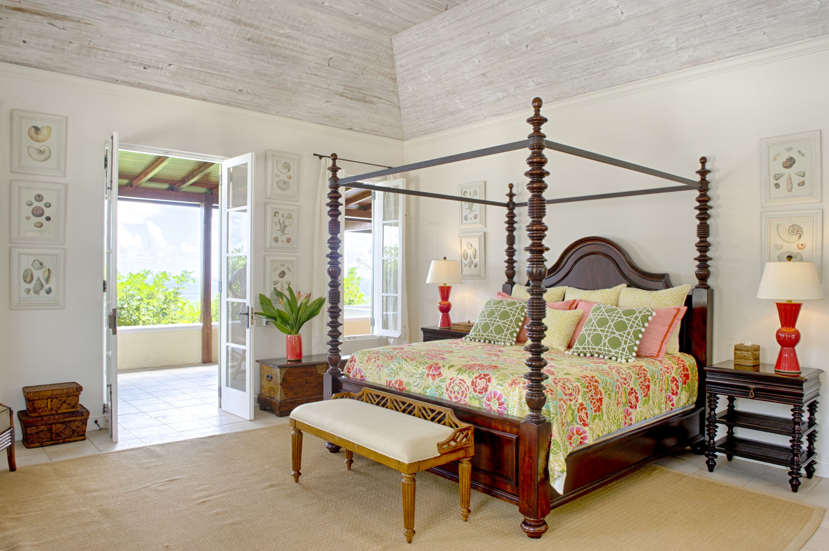 Double bedroom of Ocean Breeze, Mustique
