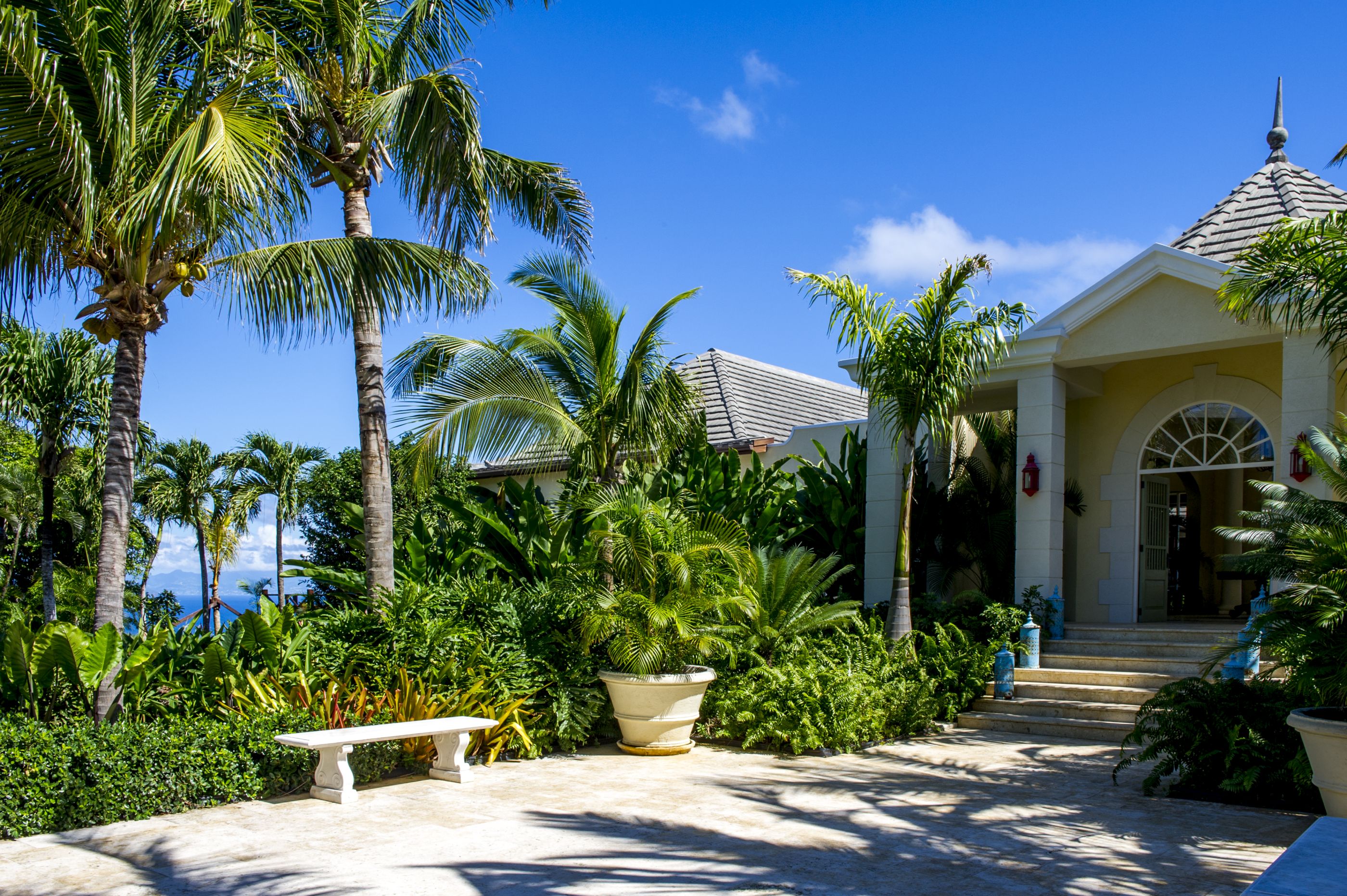 entrance of Ocean Breeze, Mustique