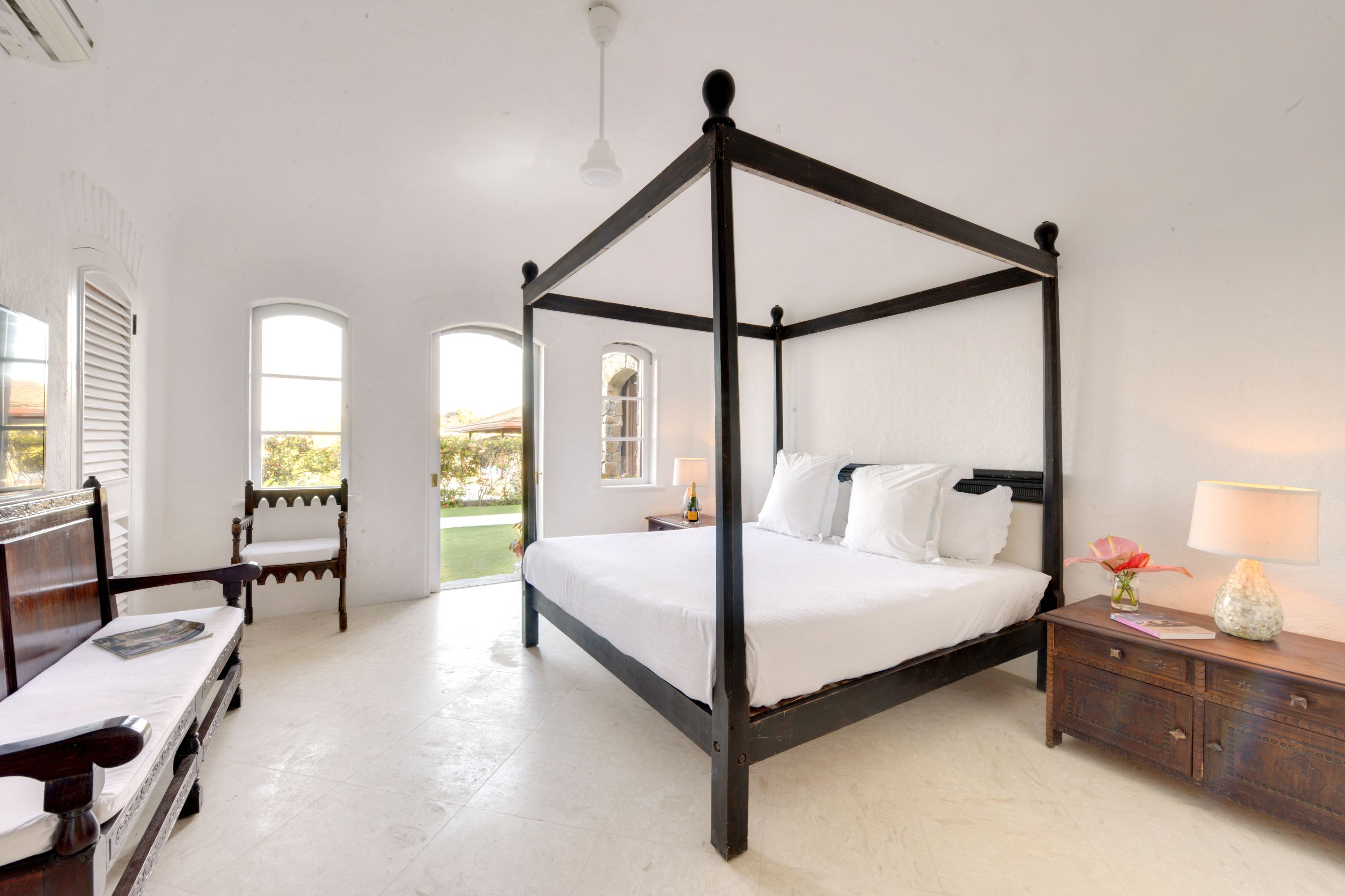 Double bedroom in Ocean Breeze, Mustique