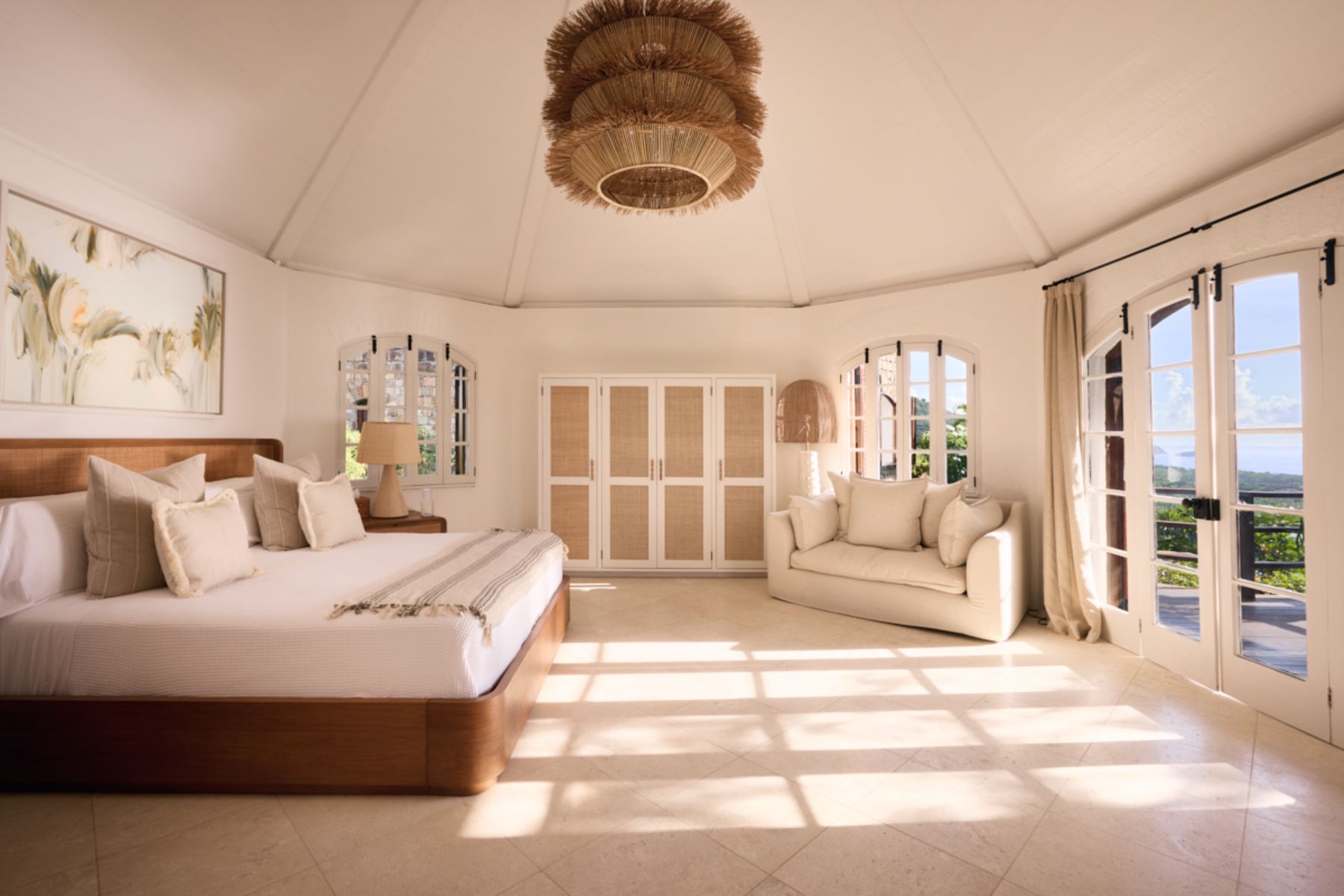 Master Bedroom at Oceanus in Mustique
