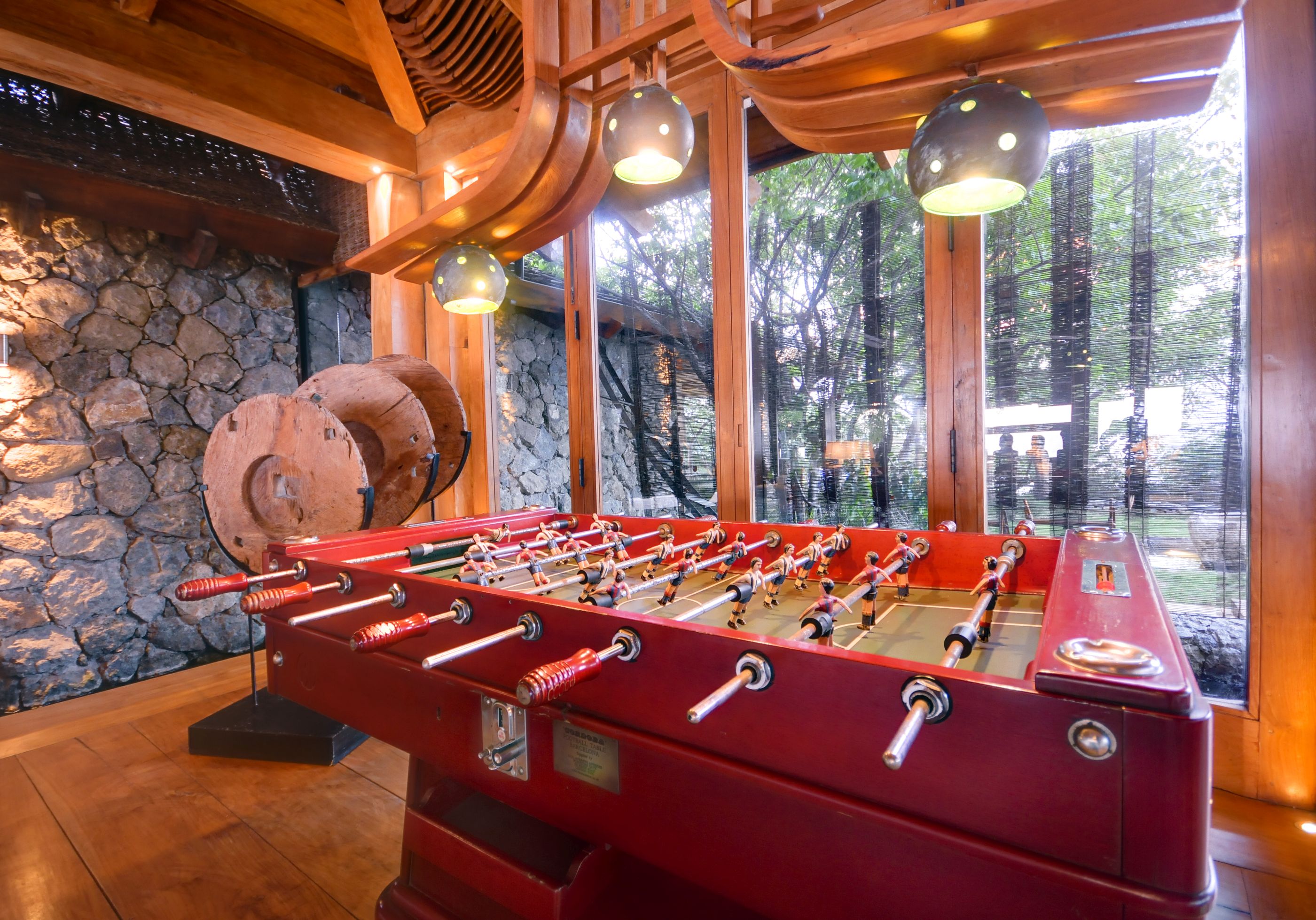 Table fussball at Opium, Mustique