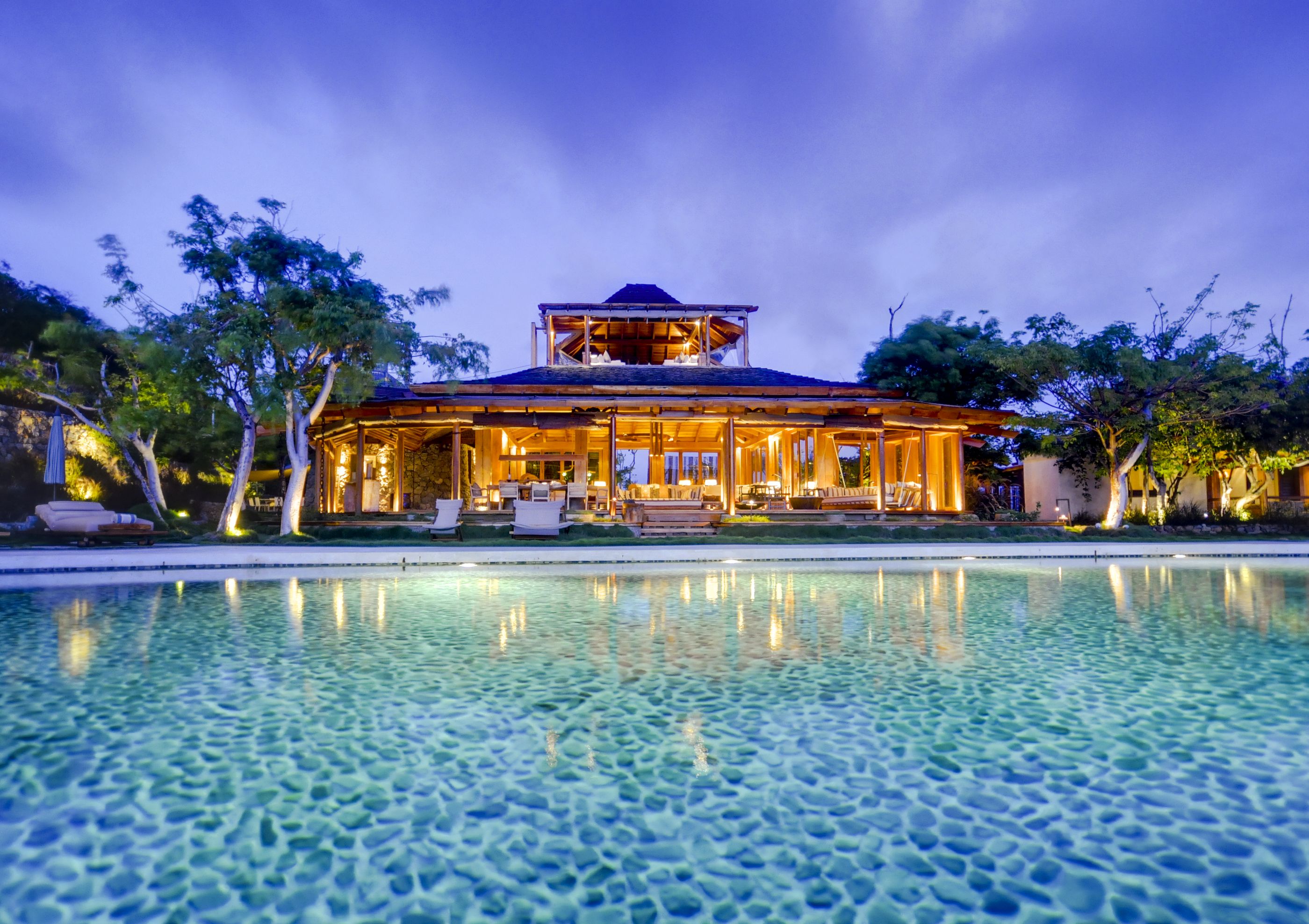 Exteriors and pool of Opium, Mustique