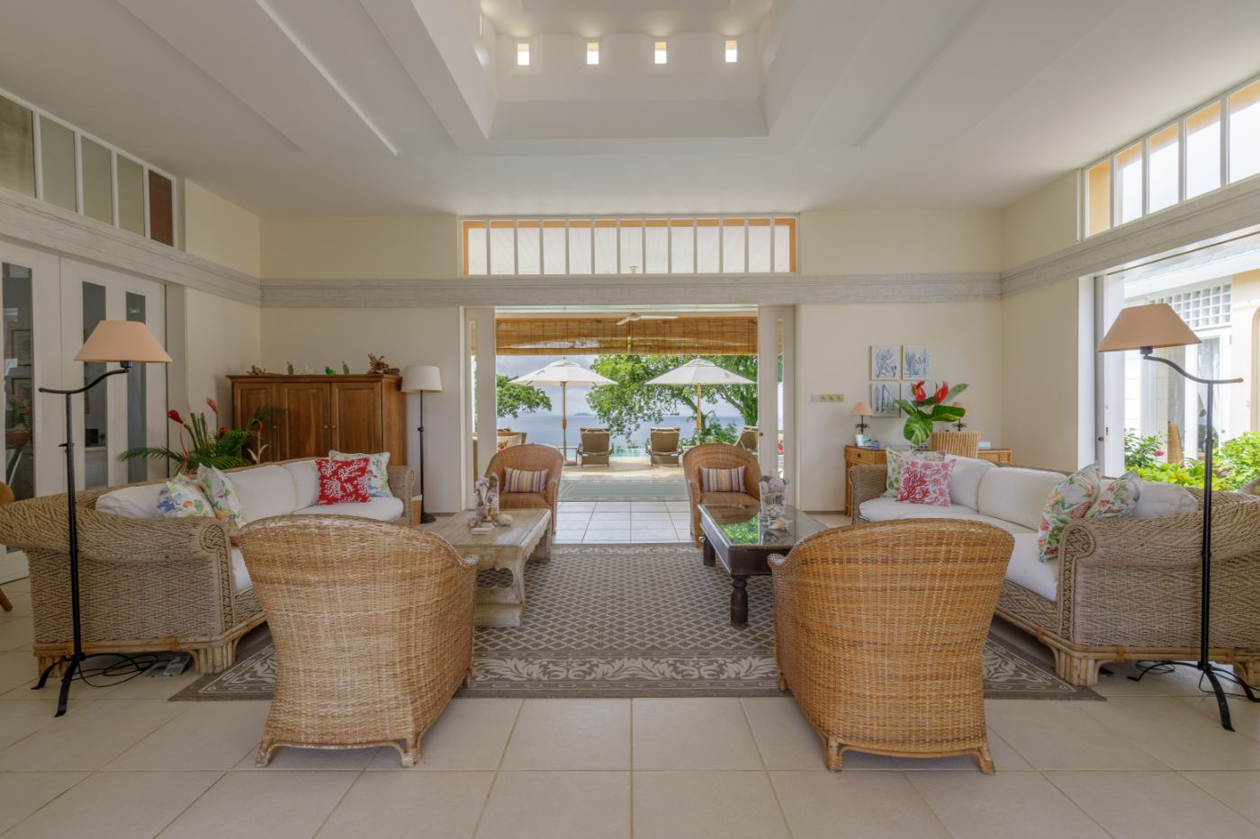 Living Room at Salanmander in Mustique 