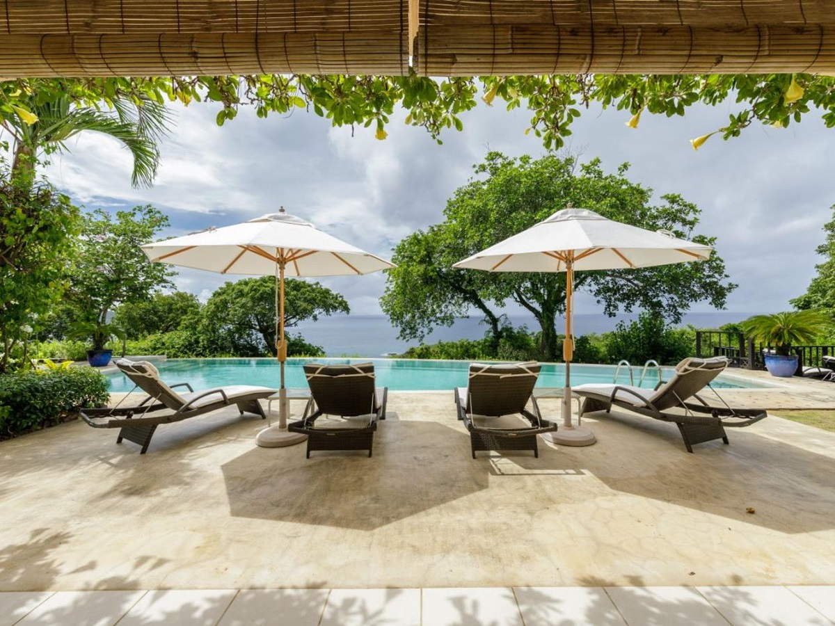 Poolside at Salanmander in Mustique