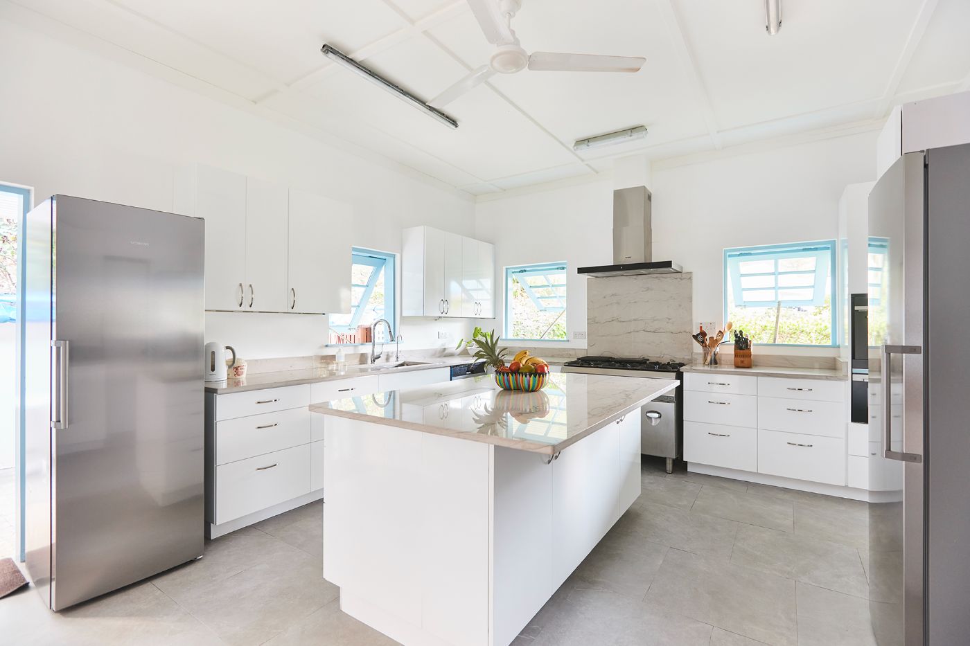 Kitchen at Sapphire in Mustique