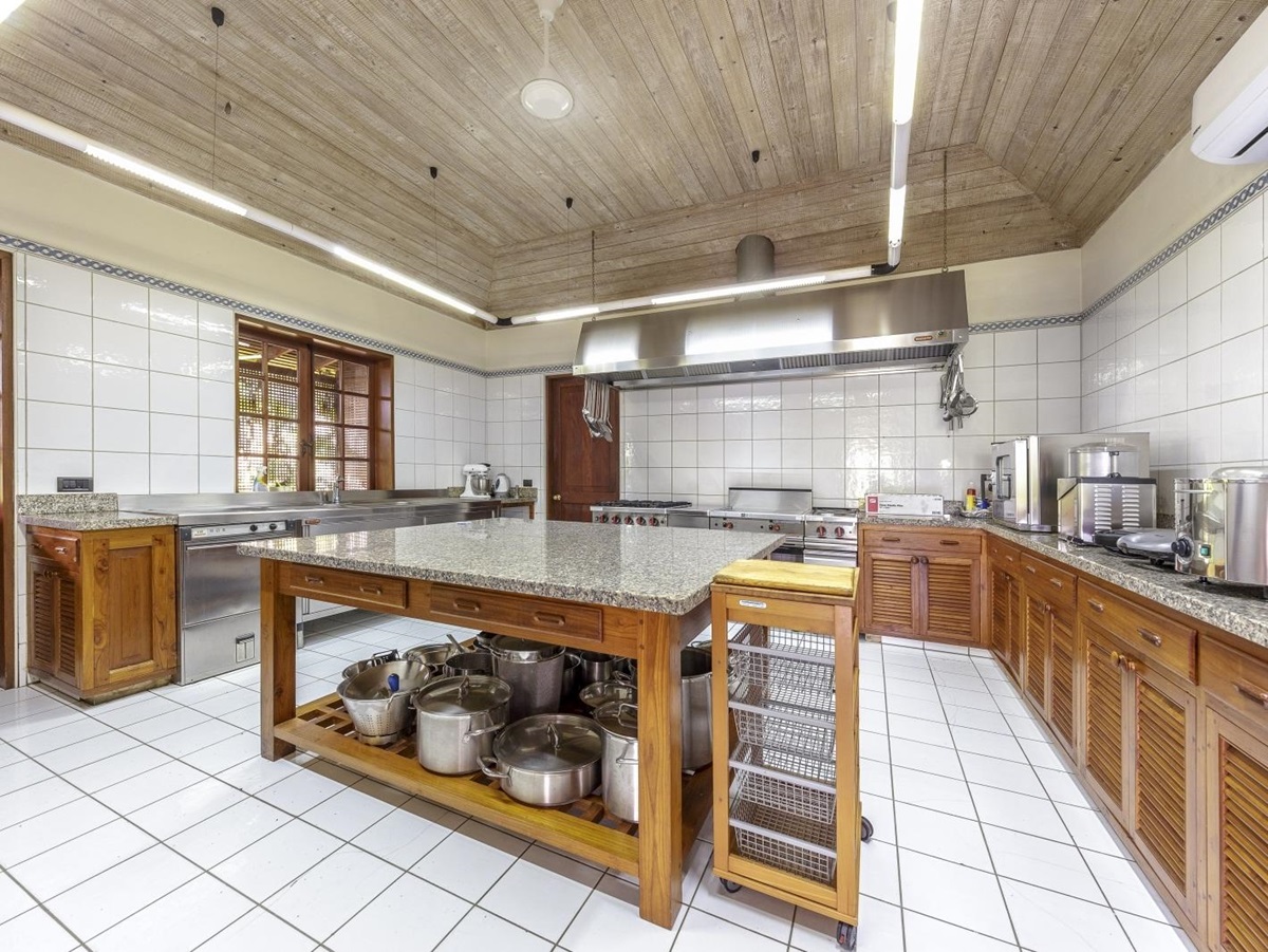 Kitchen at Serenissima in Mustique