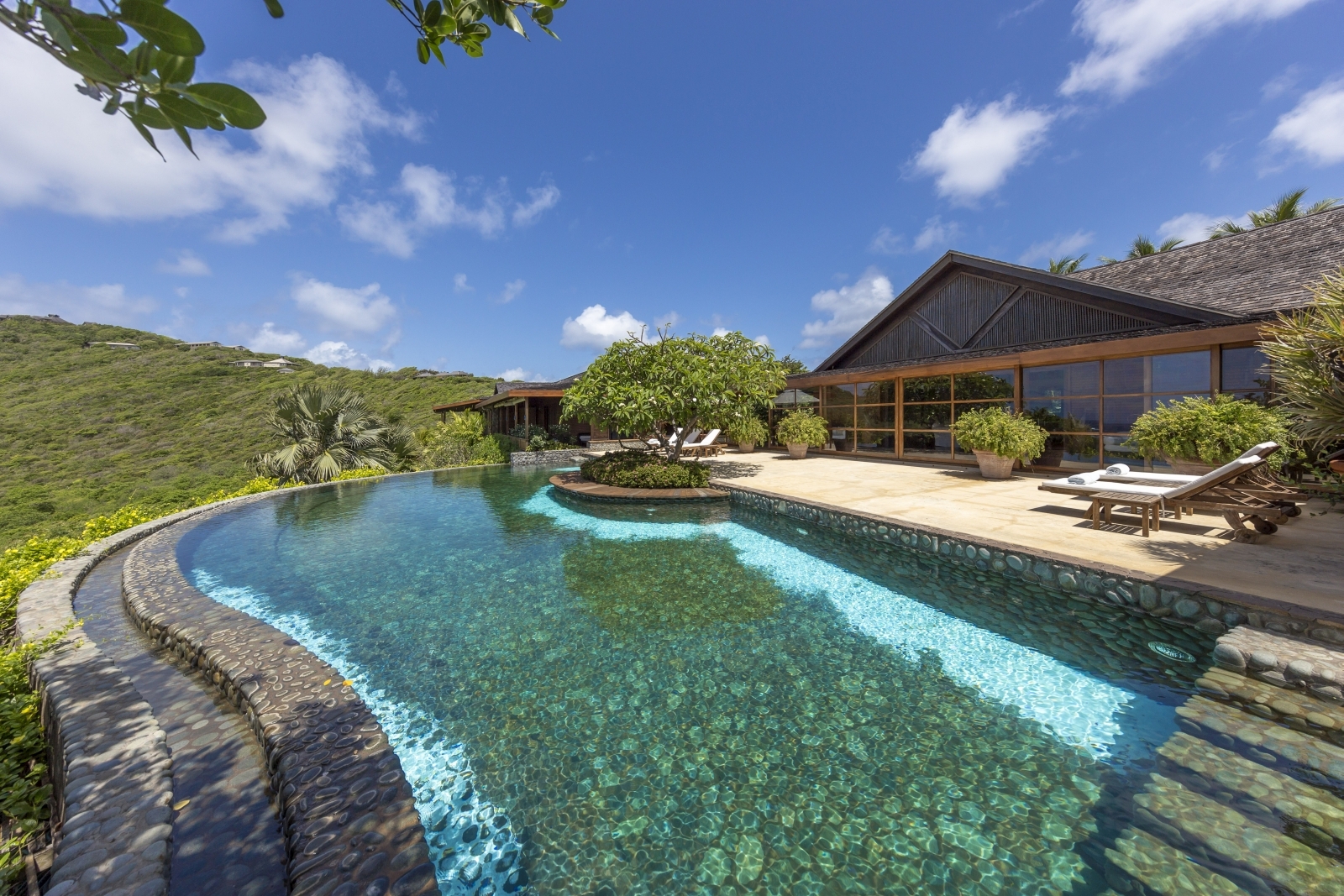 Pool Area at Serenissima in Mustique