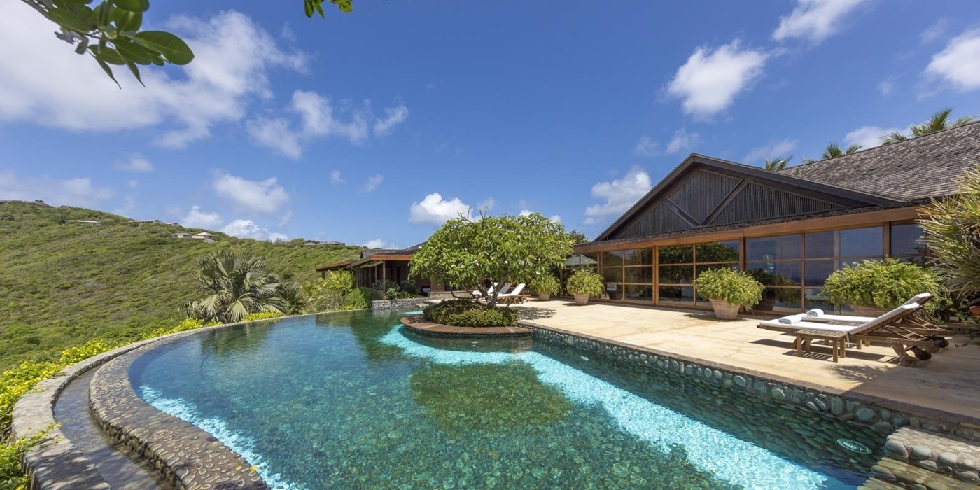 Pool Area at Serenissima in Mustique