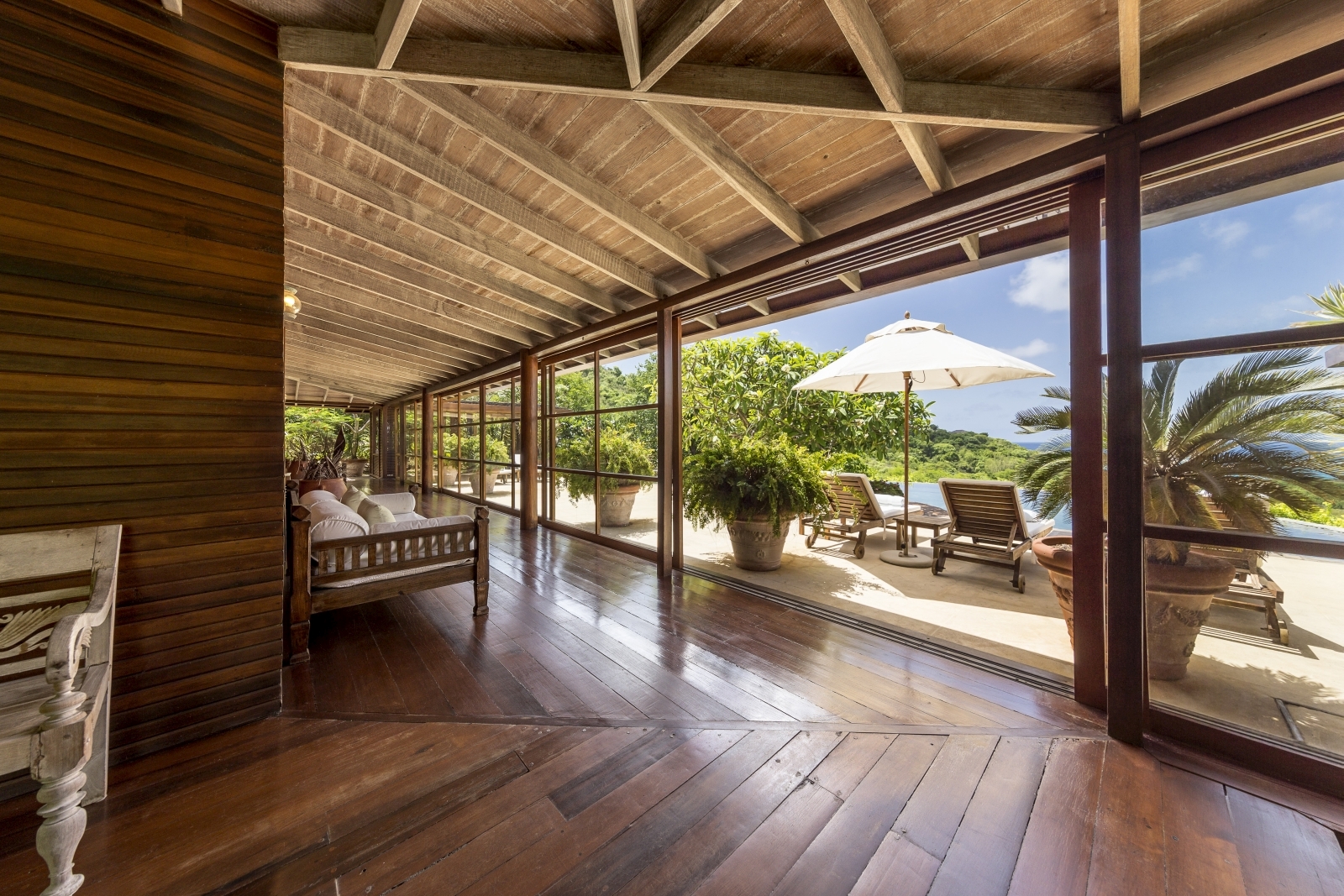 Views from terrace at Serenissima in Mustique