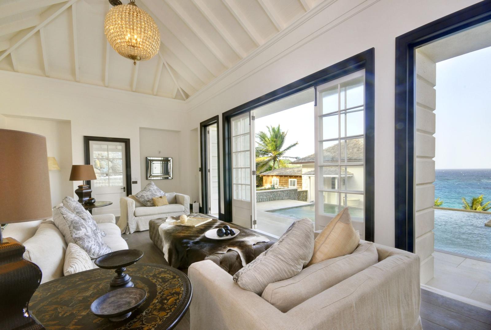Living area of Sunrise, Mustique