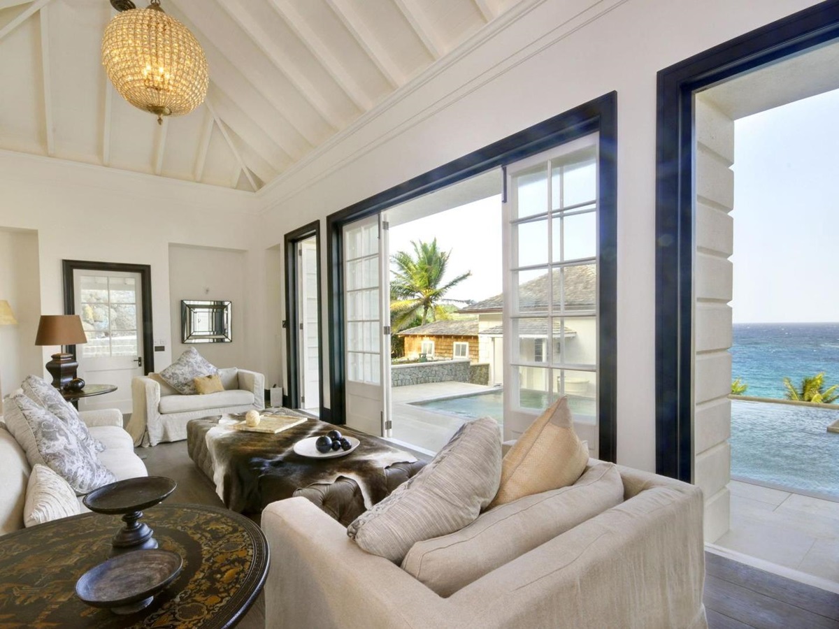 Living area of Sunrise, Mustique