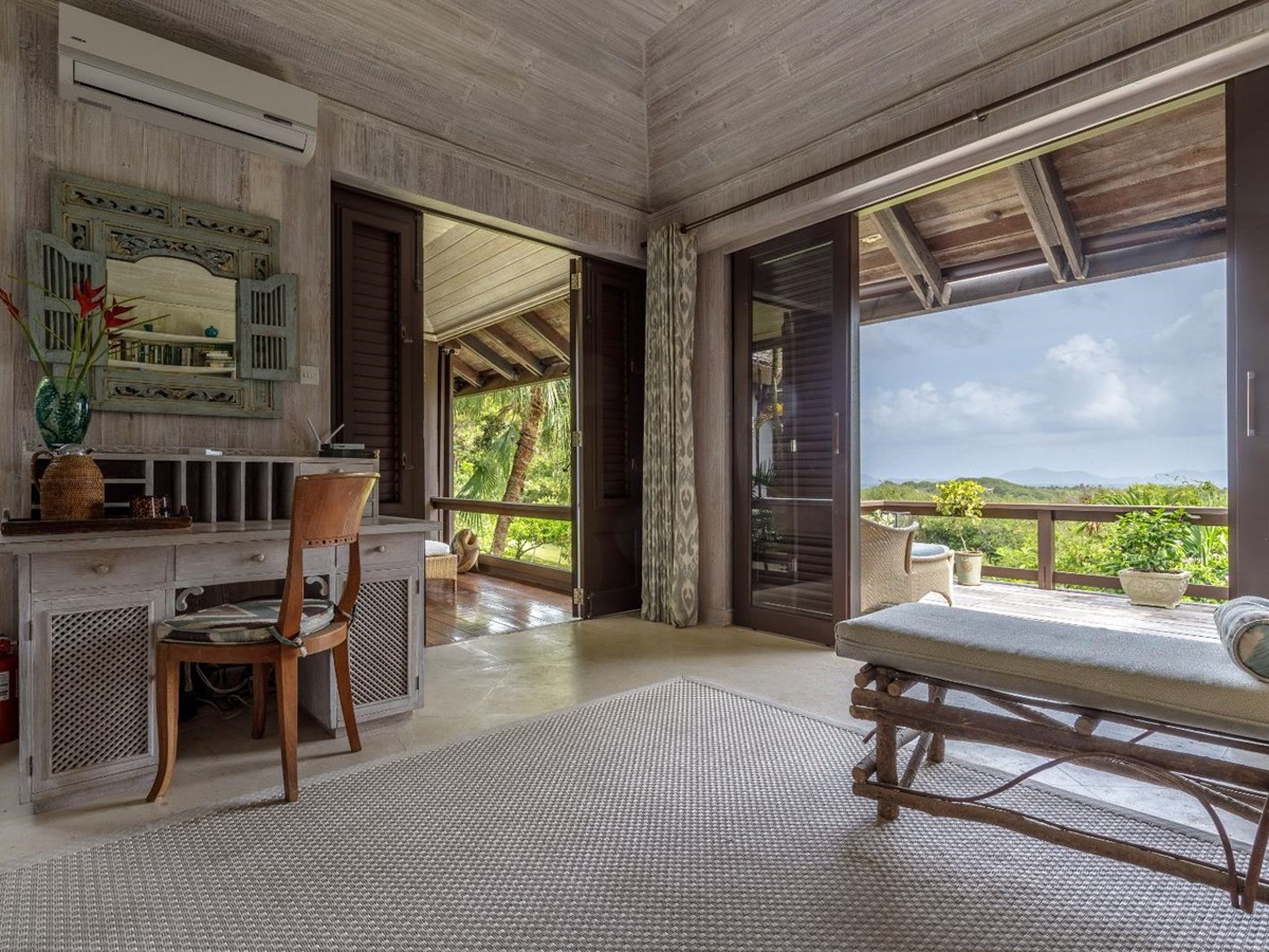 Bedroom 1 View at Tetto Rosso in Mustique
