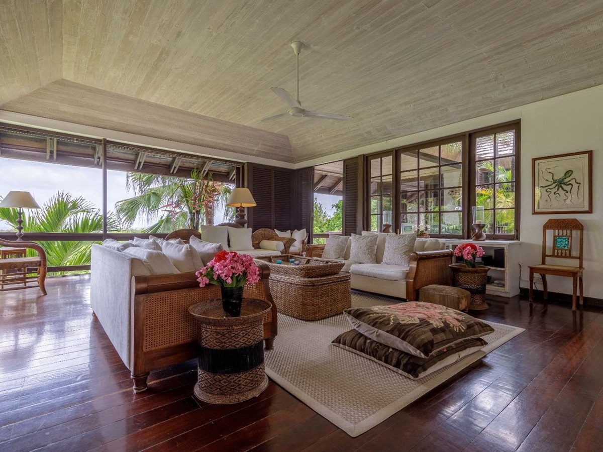 Living Room at Tetto Rosso in Mustique