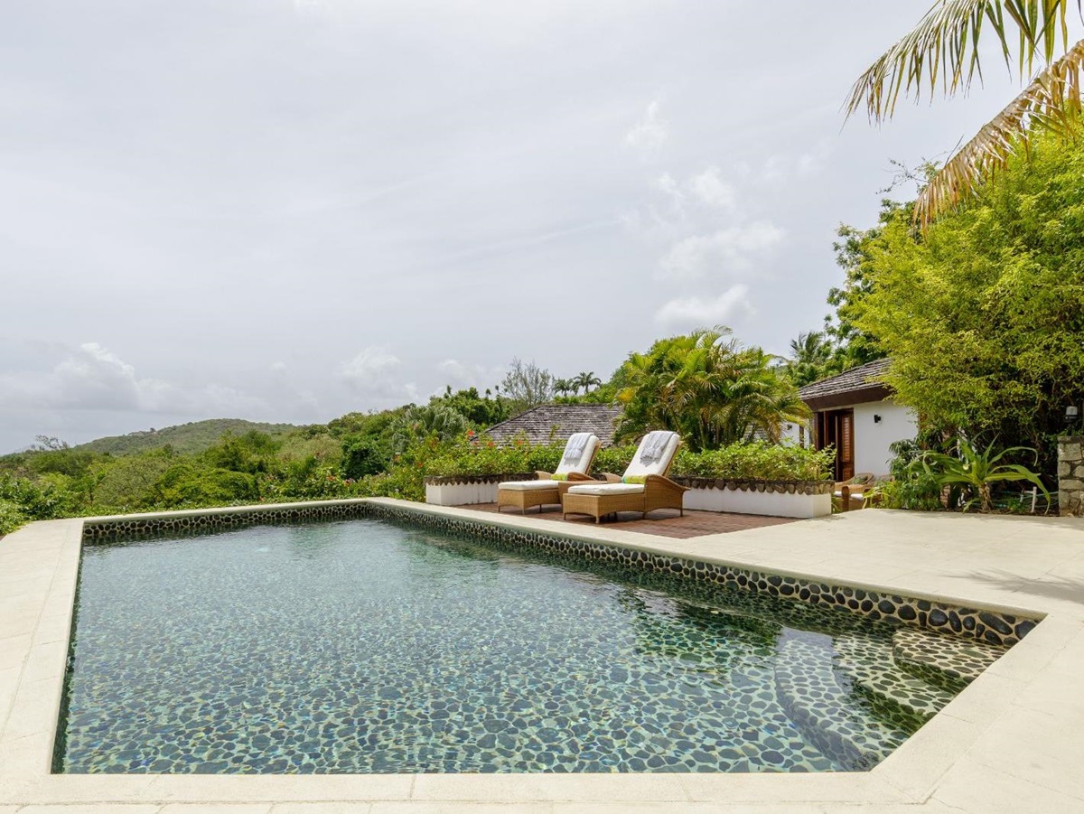 Pool View at Tetto Rosso in Mustique