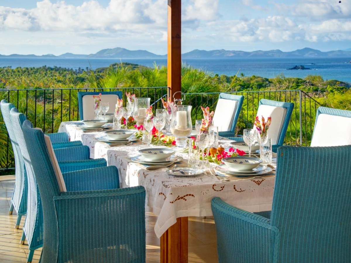 Dining at Ti Soleil in Mustique