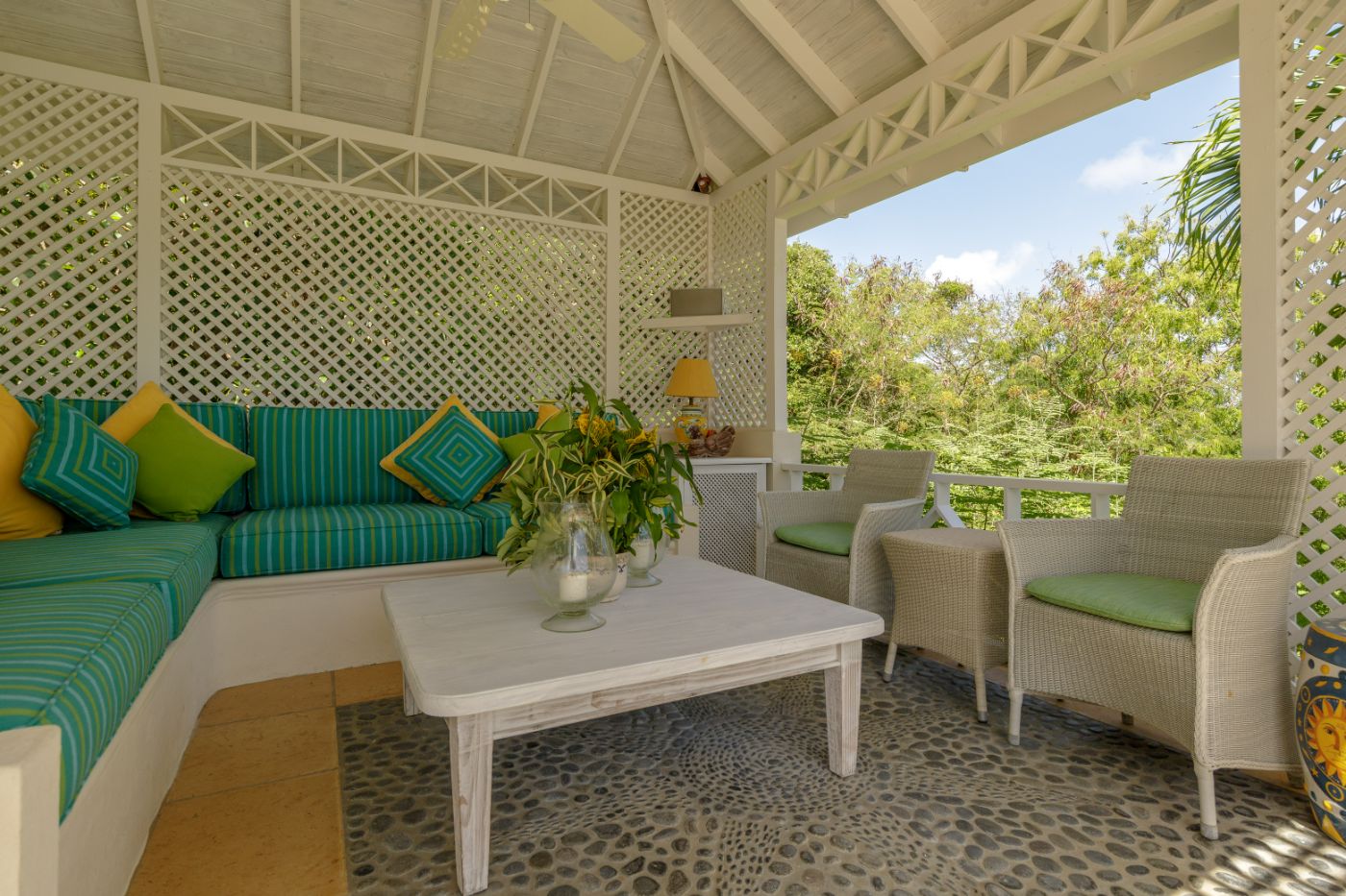 Outdoor Living at Ti Soleil in Mustique