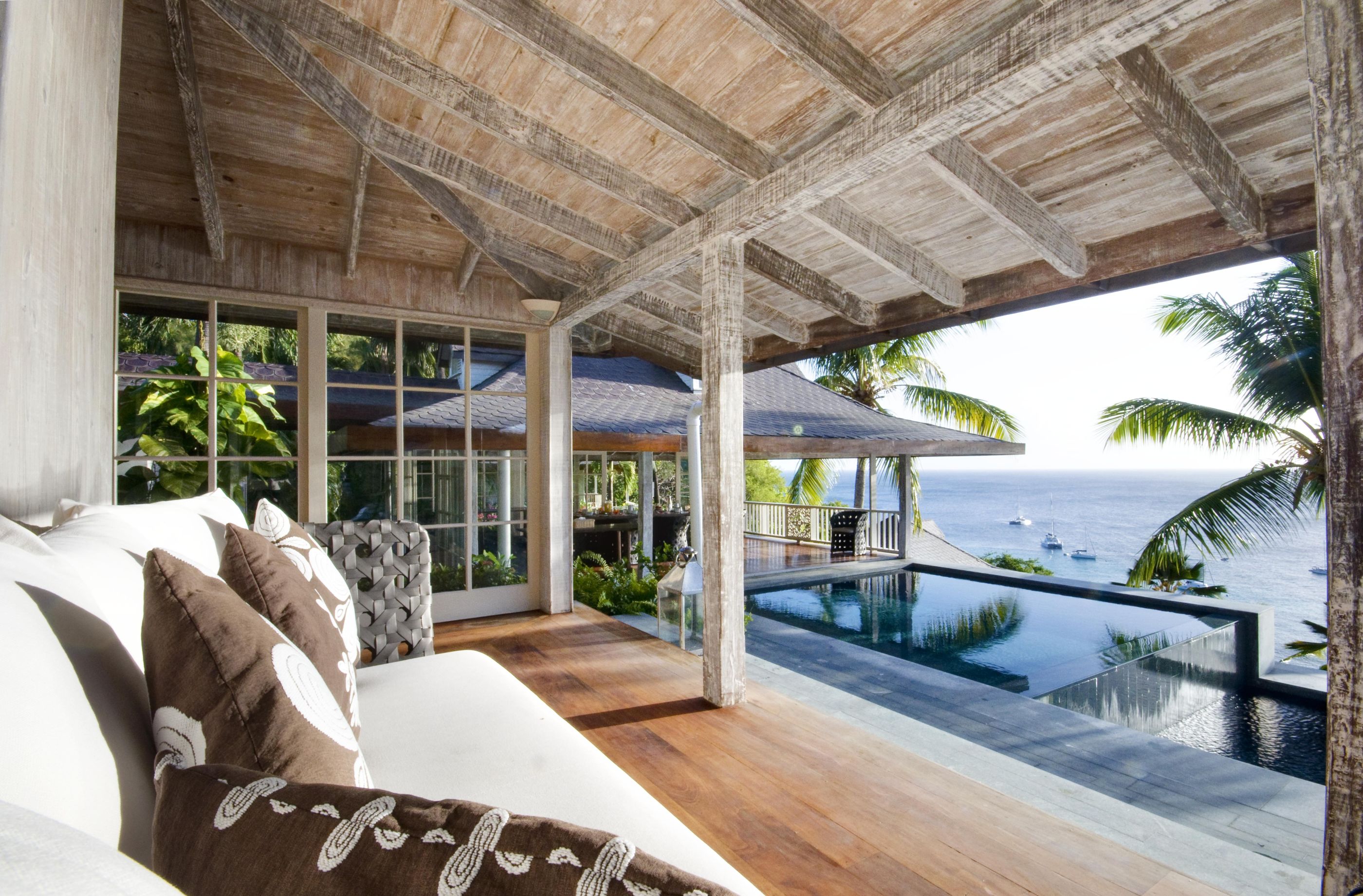 Outdoor sitting at Tortuga, Mustique
