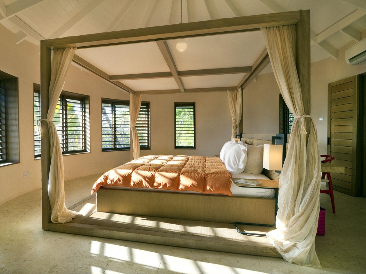Double bedroom in Villa America, Mustique