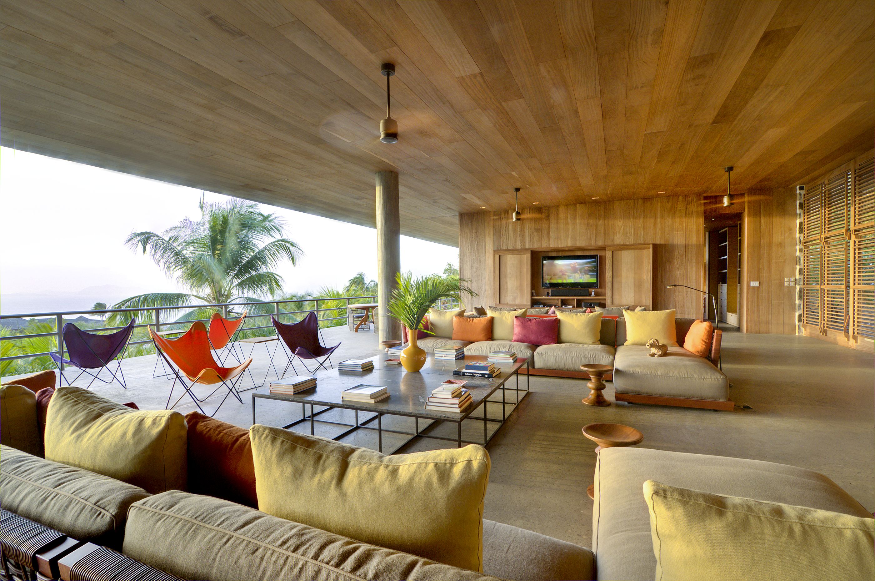 Outdoor living room of Villa America, Mustique