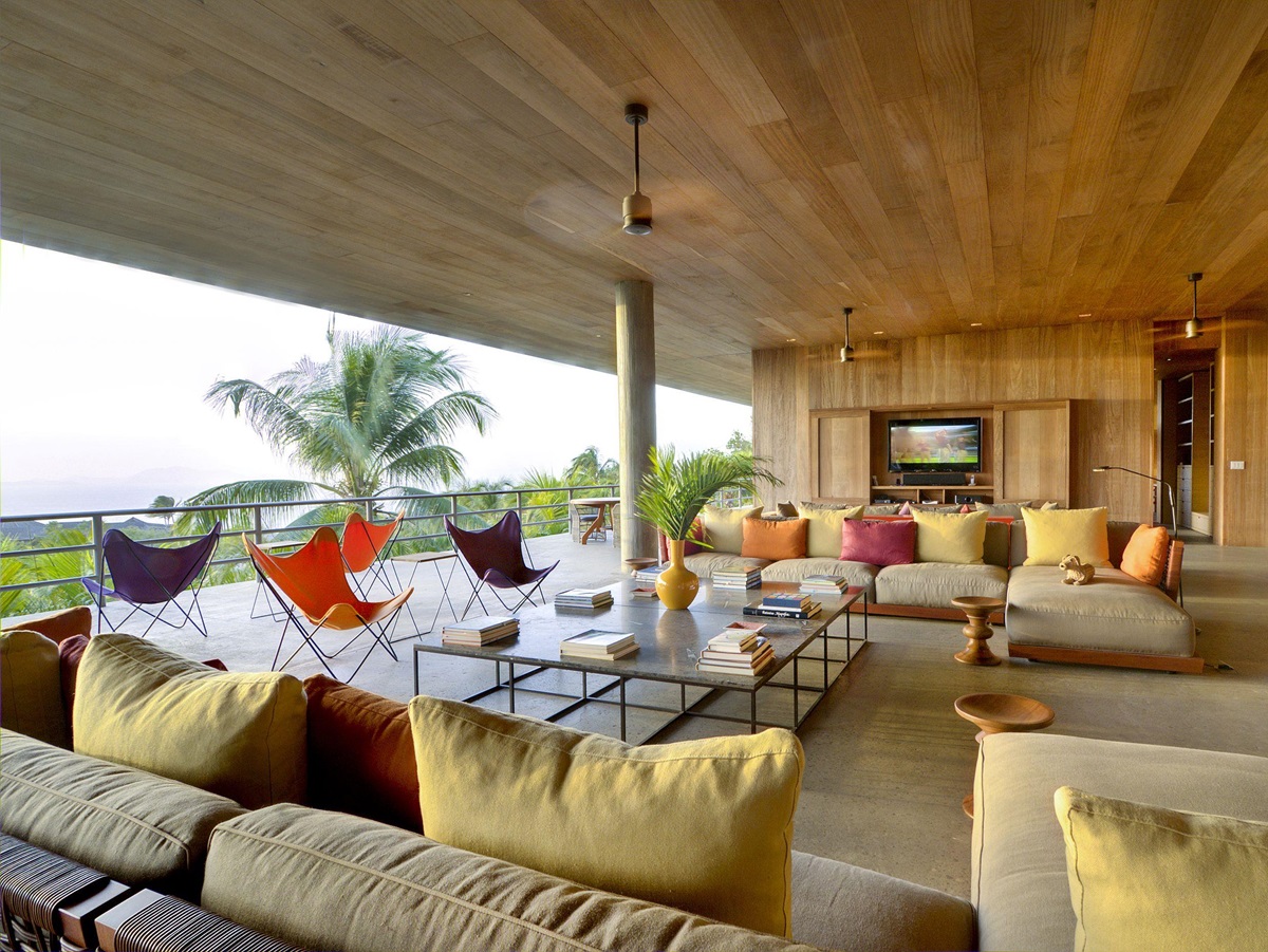 Outdoor living room of Villa America, Mustique