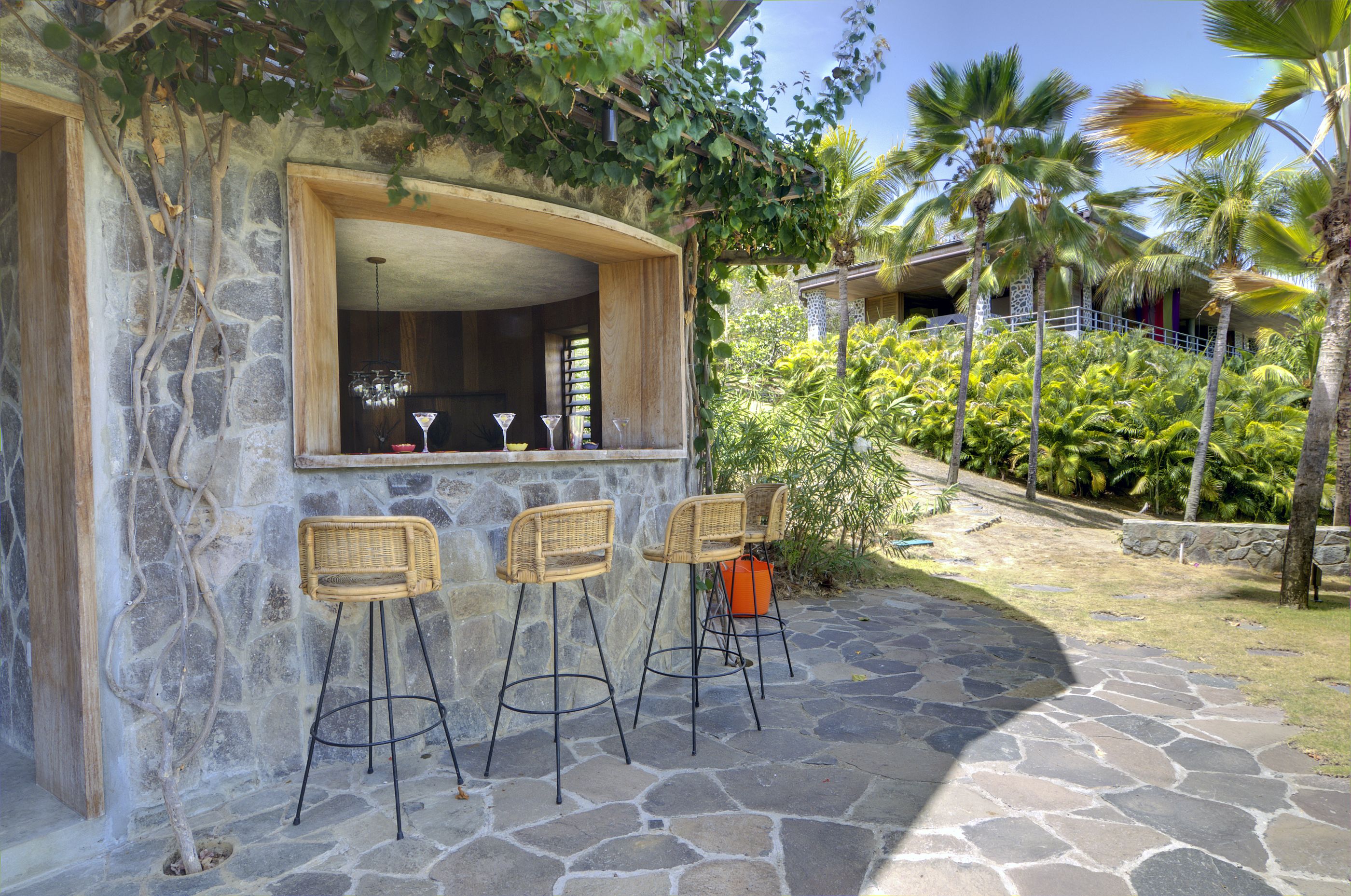 The pool bar of Villa America, Mustique