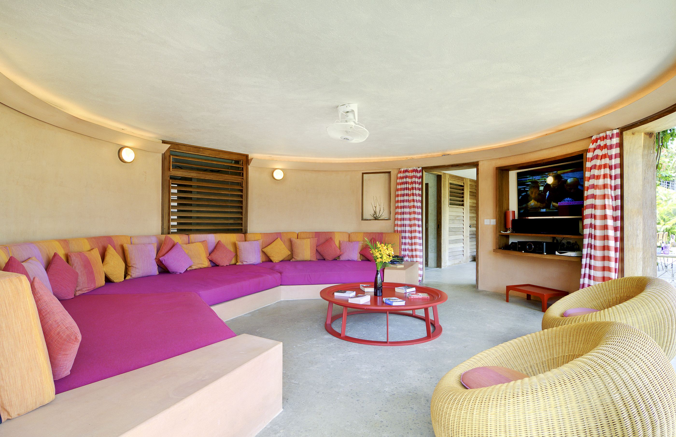 TV room of Villa America, Mustique