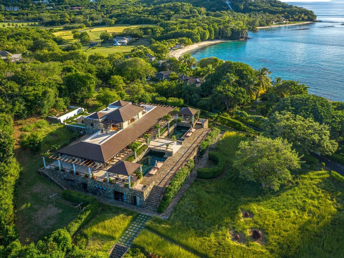 Aerial View of Wyler House in Mustique