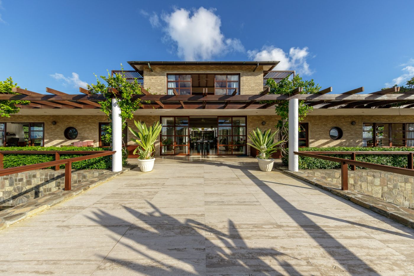 Exterior of Wyler House in Mustique