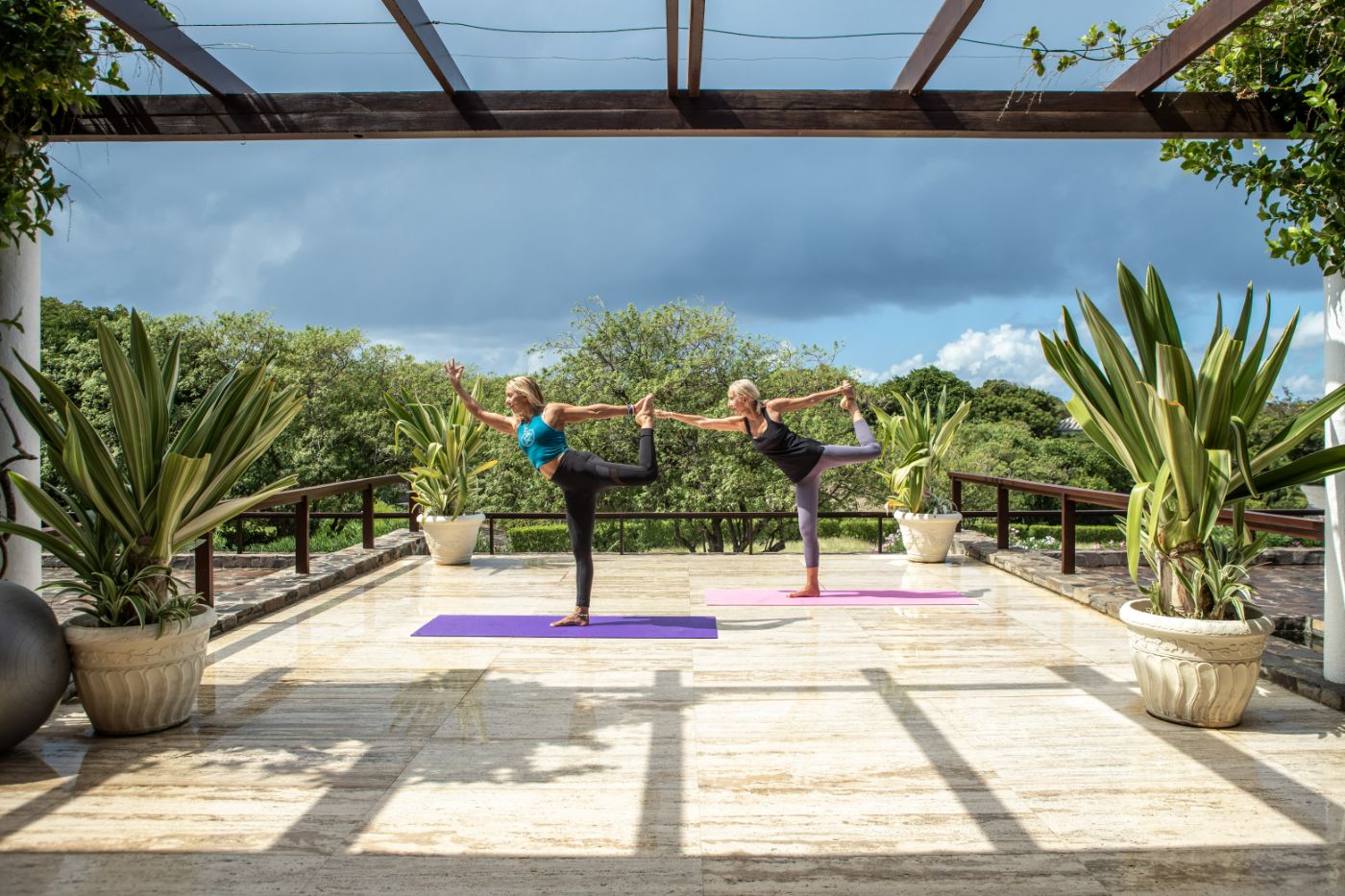 Yoga at Wyler House in Mustique