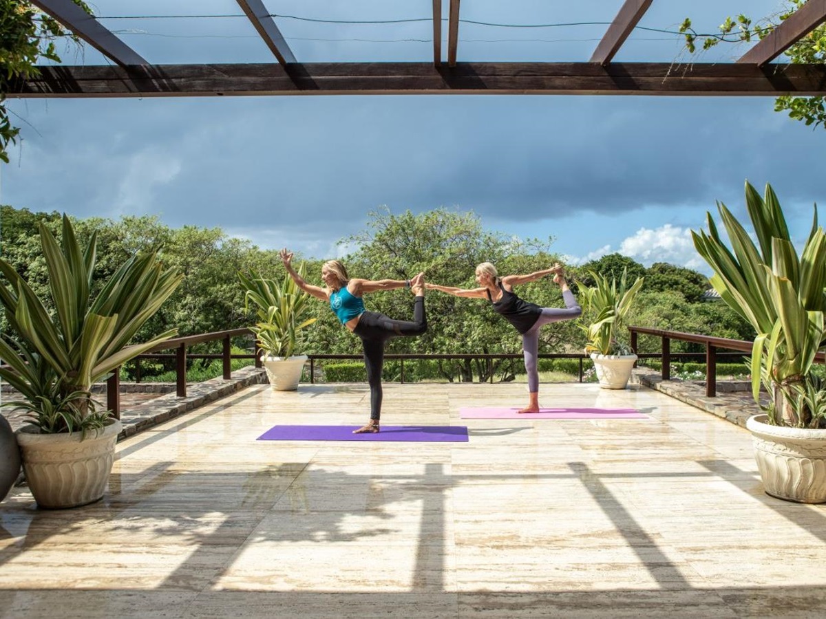 Yoga at Wyler House in Mustique