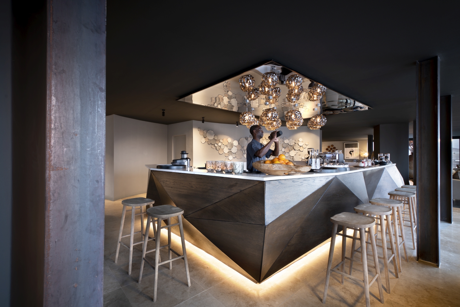 Stylish bar at Sossusvlei Desert Lodge