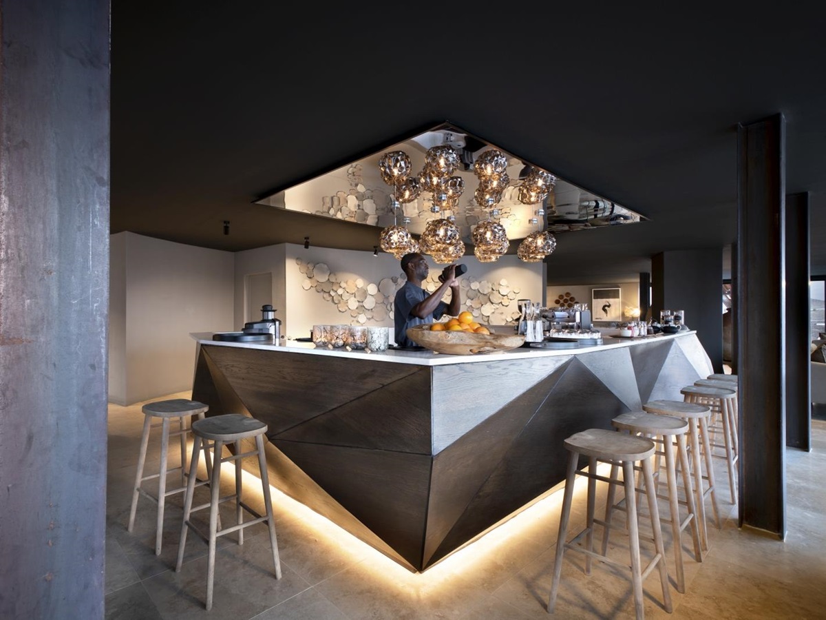 Stylish bar at Sossusvlei Desert Lodge