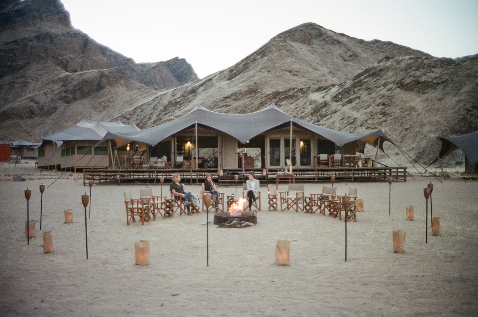 Campfire at Hoanib Valley Camp in Namibia 