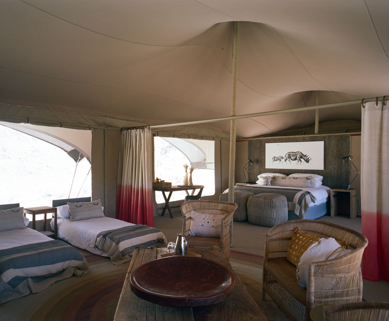 Family room at Hoanib Valley Camp in Namibia  