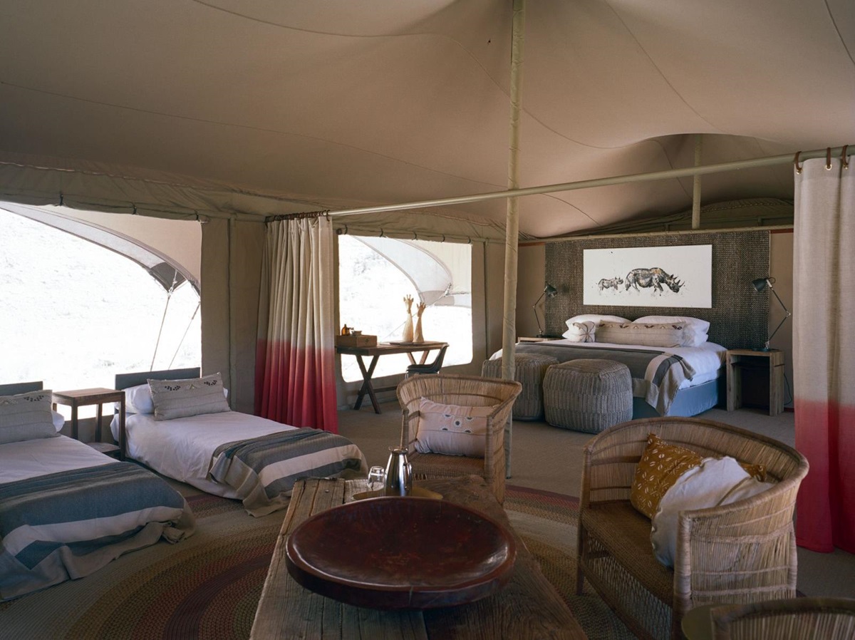 Family room at Hoanib Valley Camp in Namibia