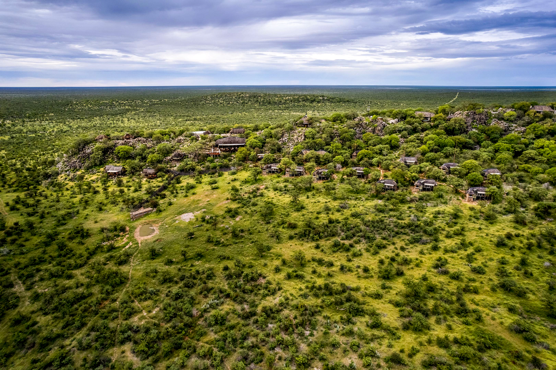 Aerial view of Horizon by Ongava in Namibia