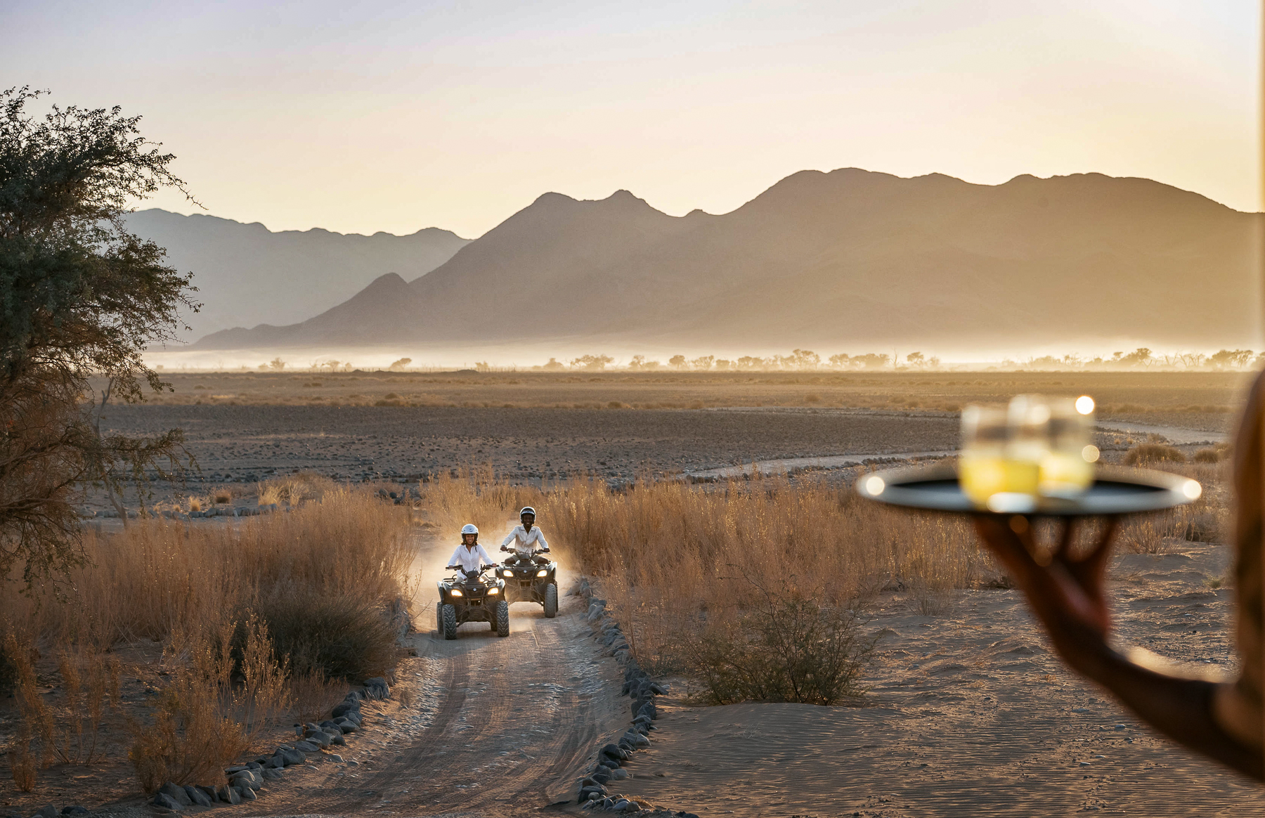 Quadbiking at Little Kulala in Namibia