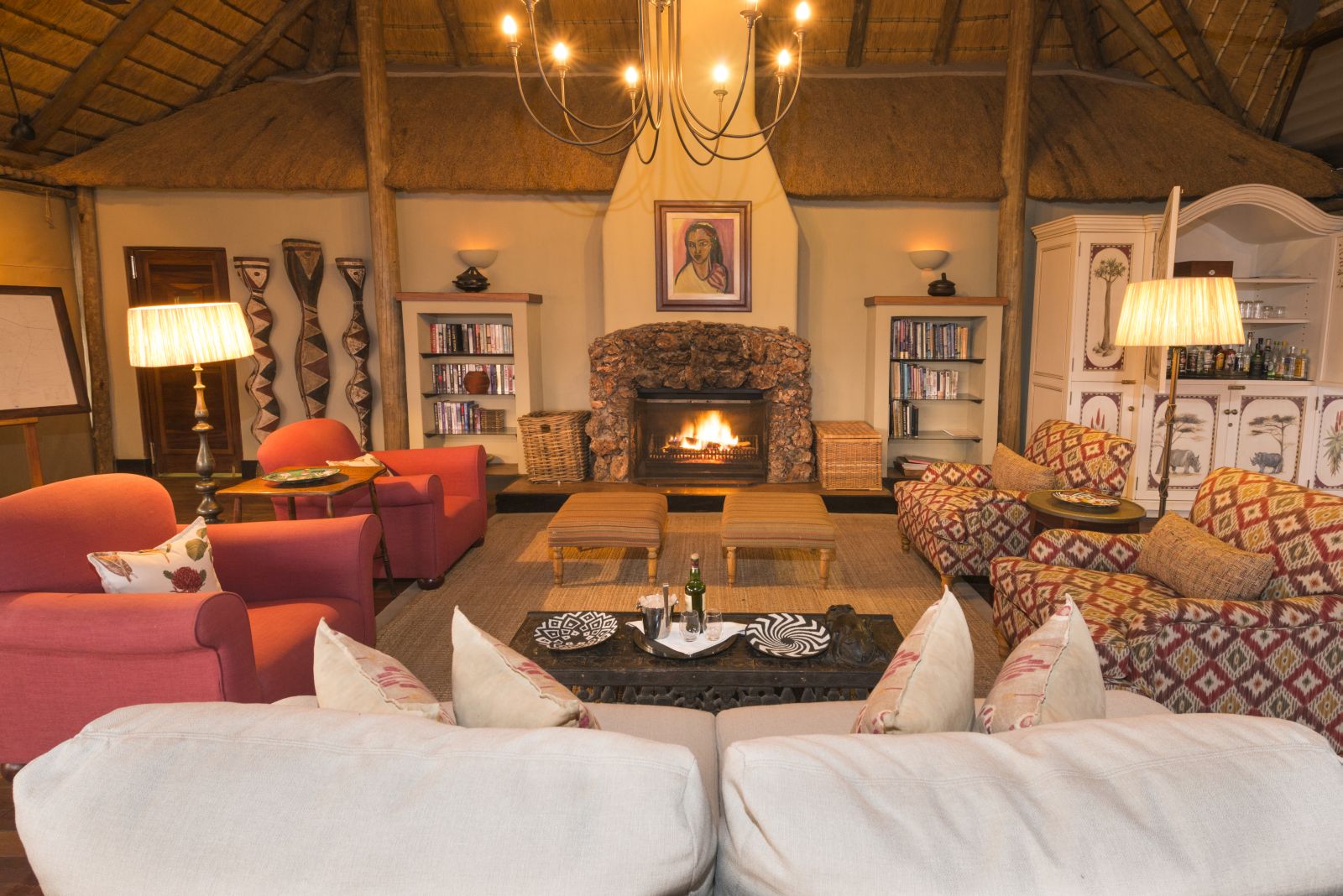 Sitting room at Little Ongava in Namibia