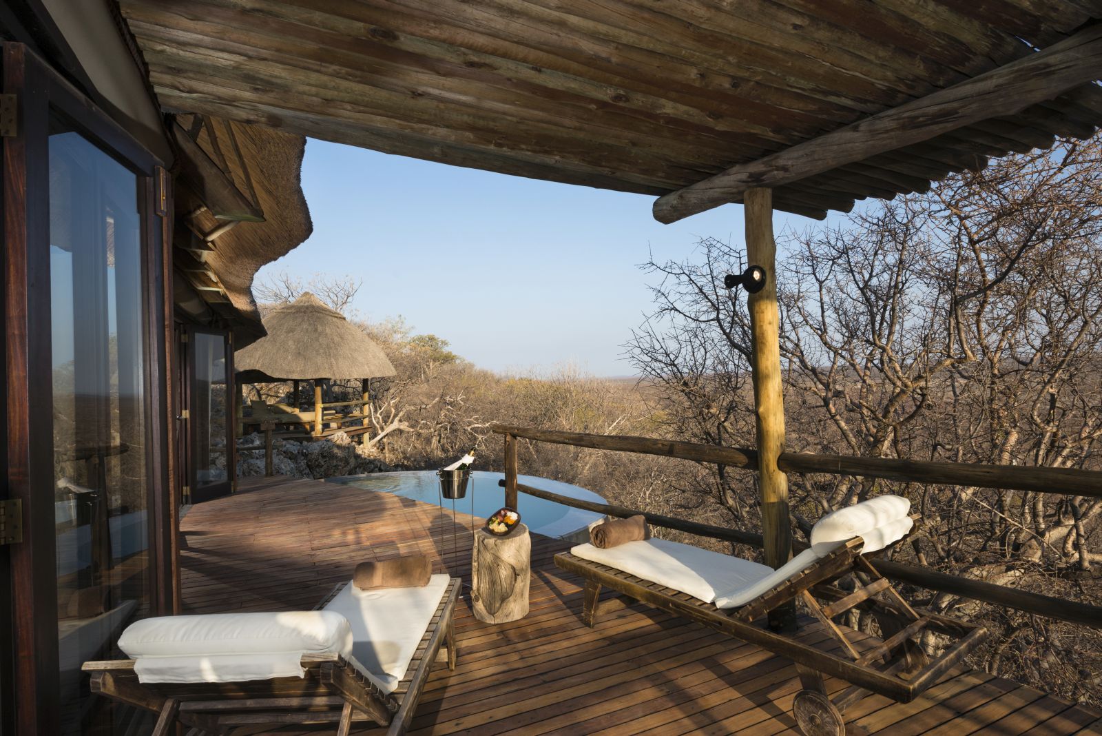 Pool and deck at Little Ongava in Namibia