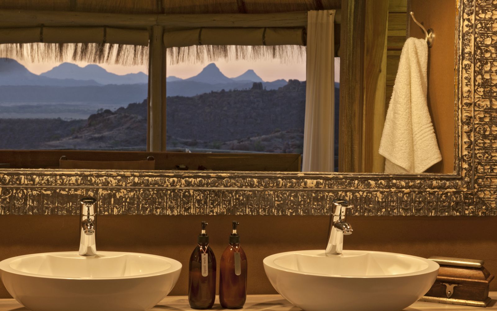 Bathroom at Mowani Mountain Camp in Namibia 