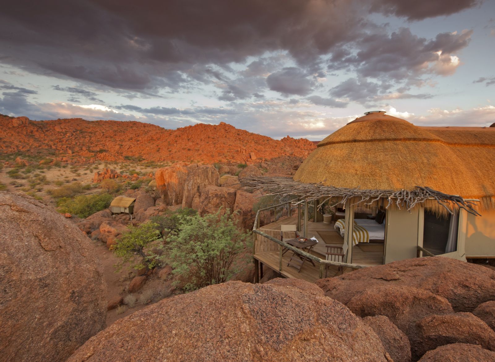 Room exterior at Mowani Mountain Camp in Namibia 