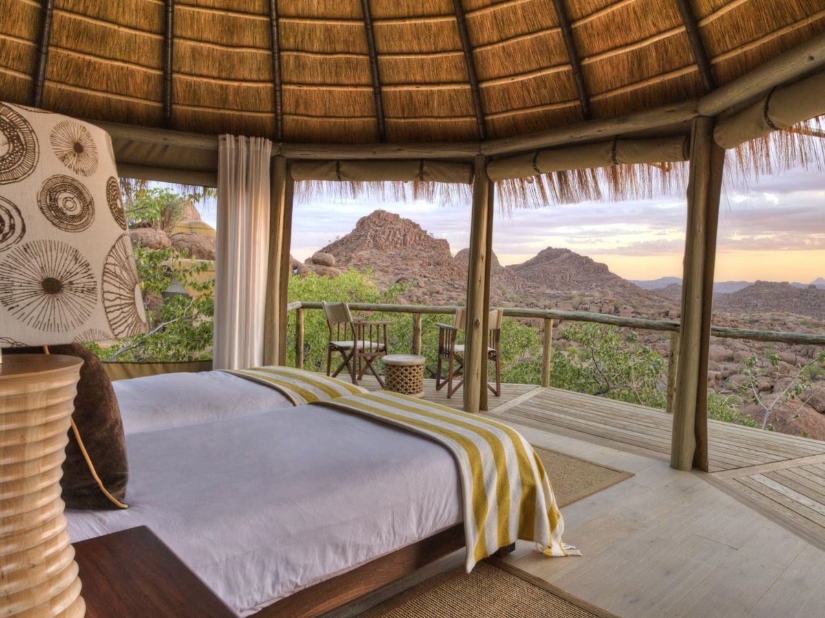 View from superior room at Mowani Mountain Camp in Namibia