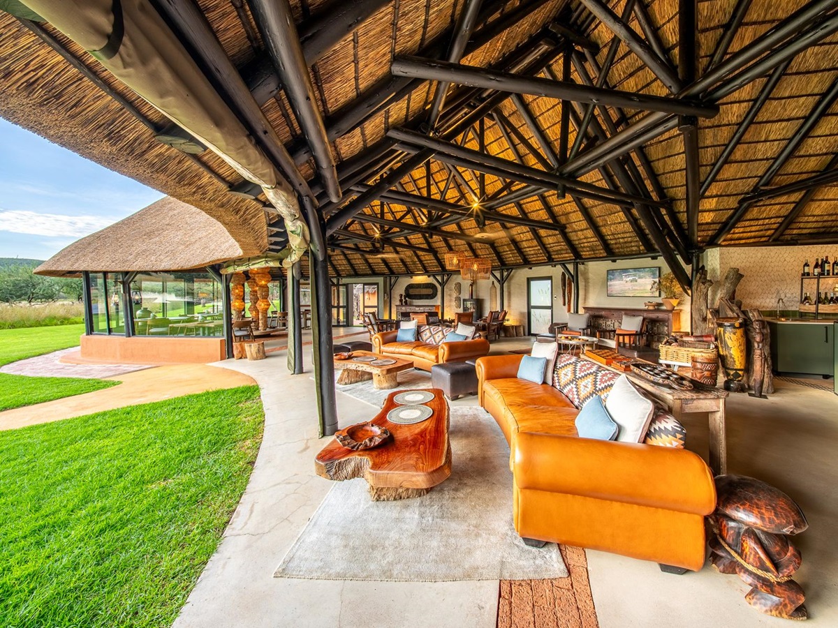 Lounge at Okonjima Luxury Bush Camp in Namibia