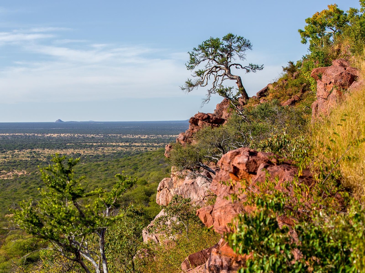 Scenery viewed from Okonjima Luxury Bush Camp in Namibia