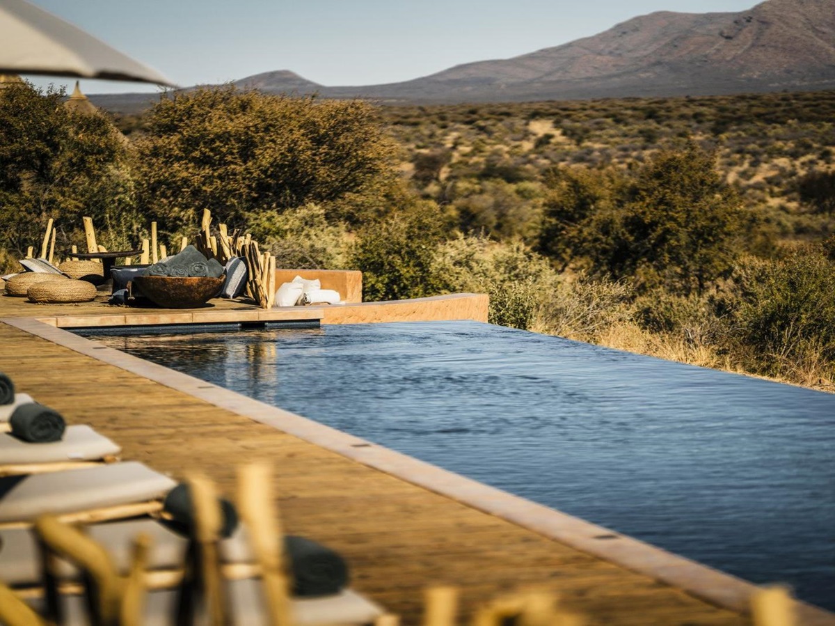 Pool view at Omaanda by Zannier, Namibia