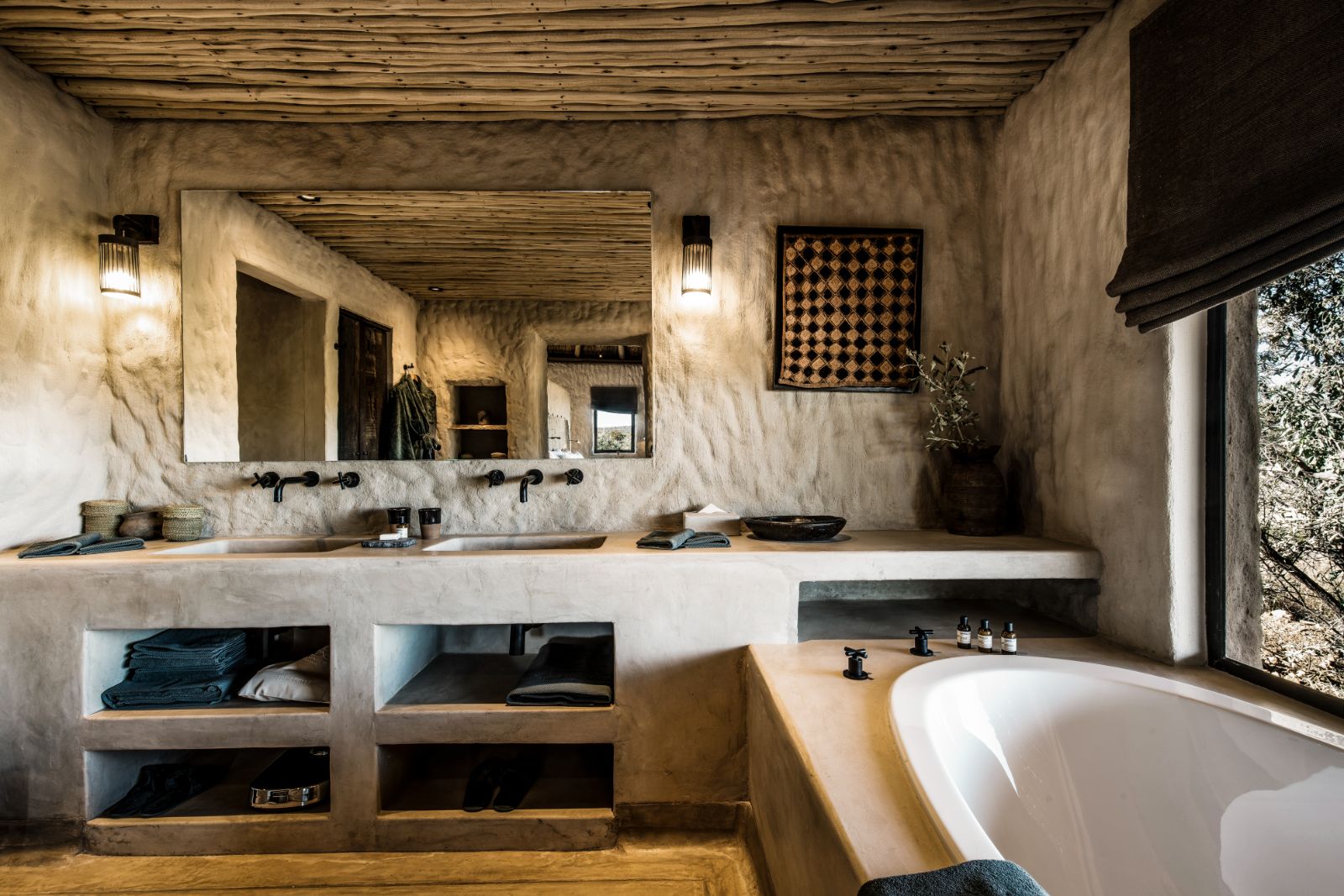 Bathroom at luxury hotel Omaanda by Zannier Hotels in Namibia