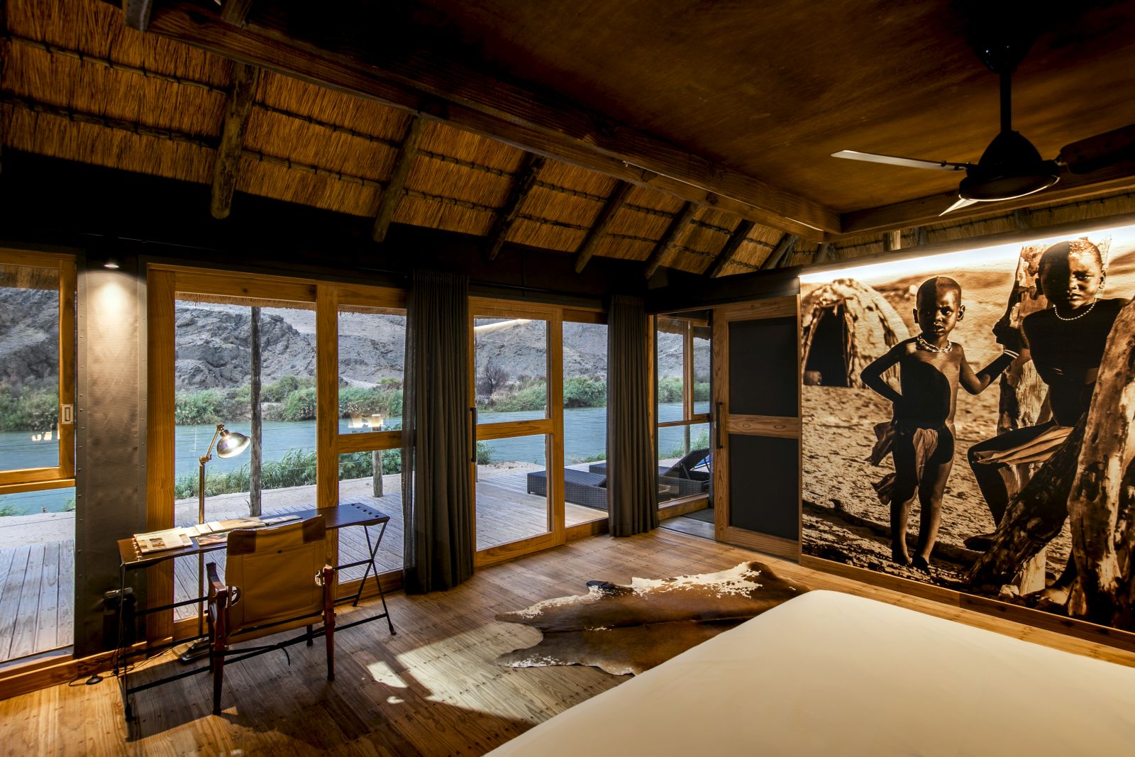 Standard room view at Serra Cafema in Namibia 