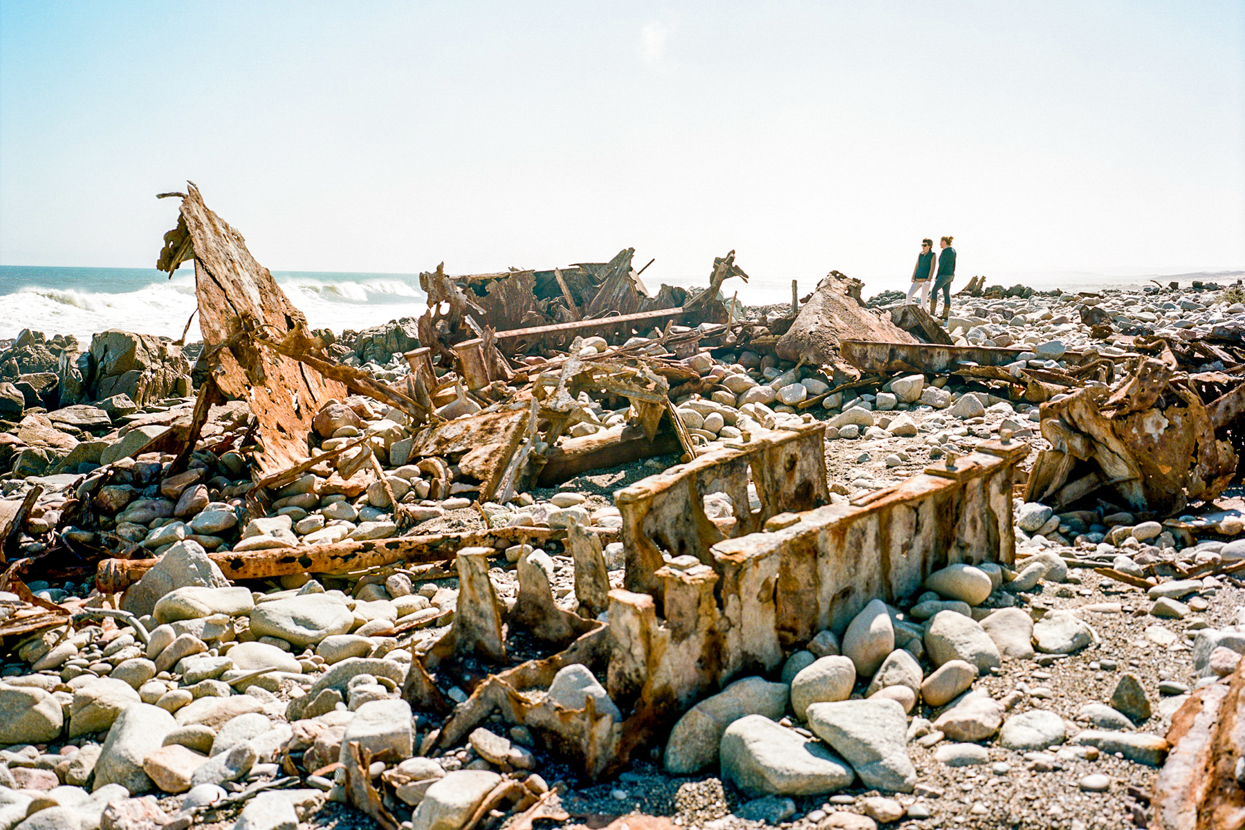 Shipwrecks spotted near Shipwreck Lodge on the Skeleton Coast