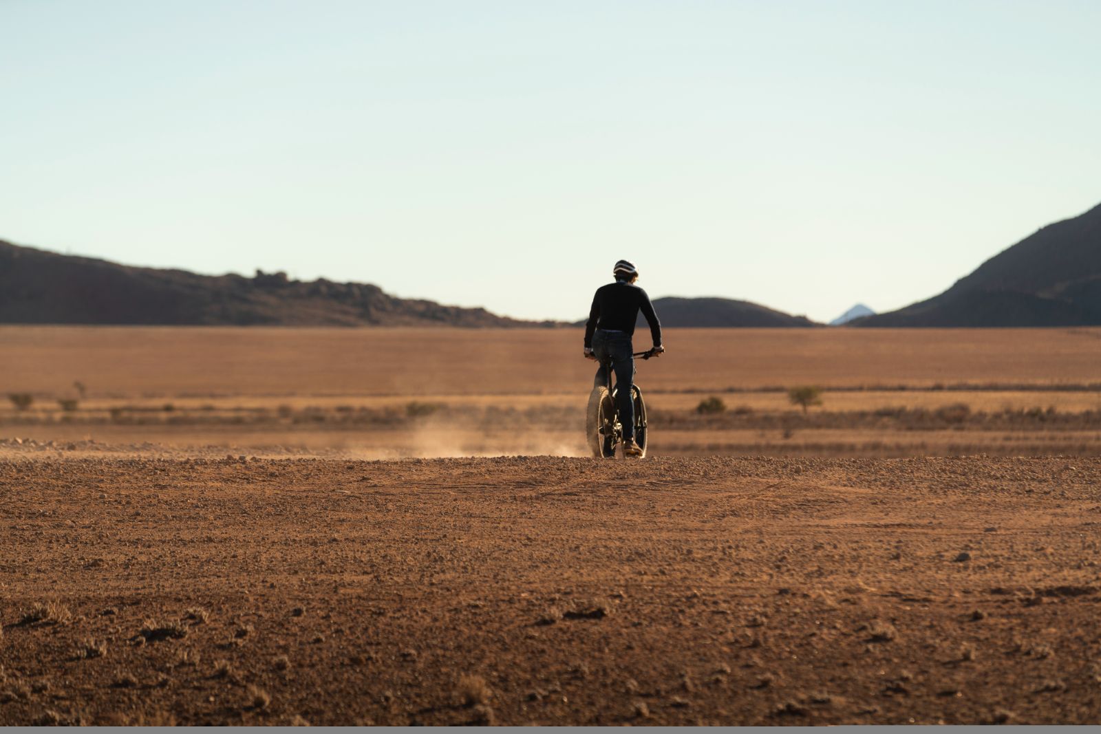 Guests using the electric fat bikes at Sonop by Zannier in the NamibRand Reserve in Namibia