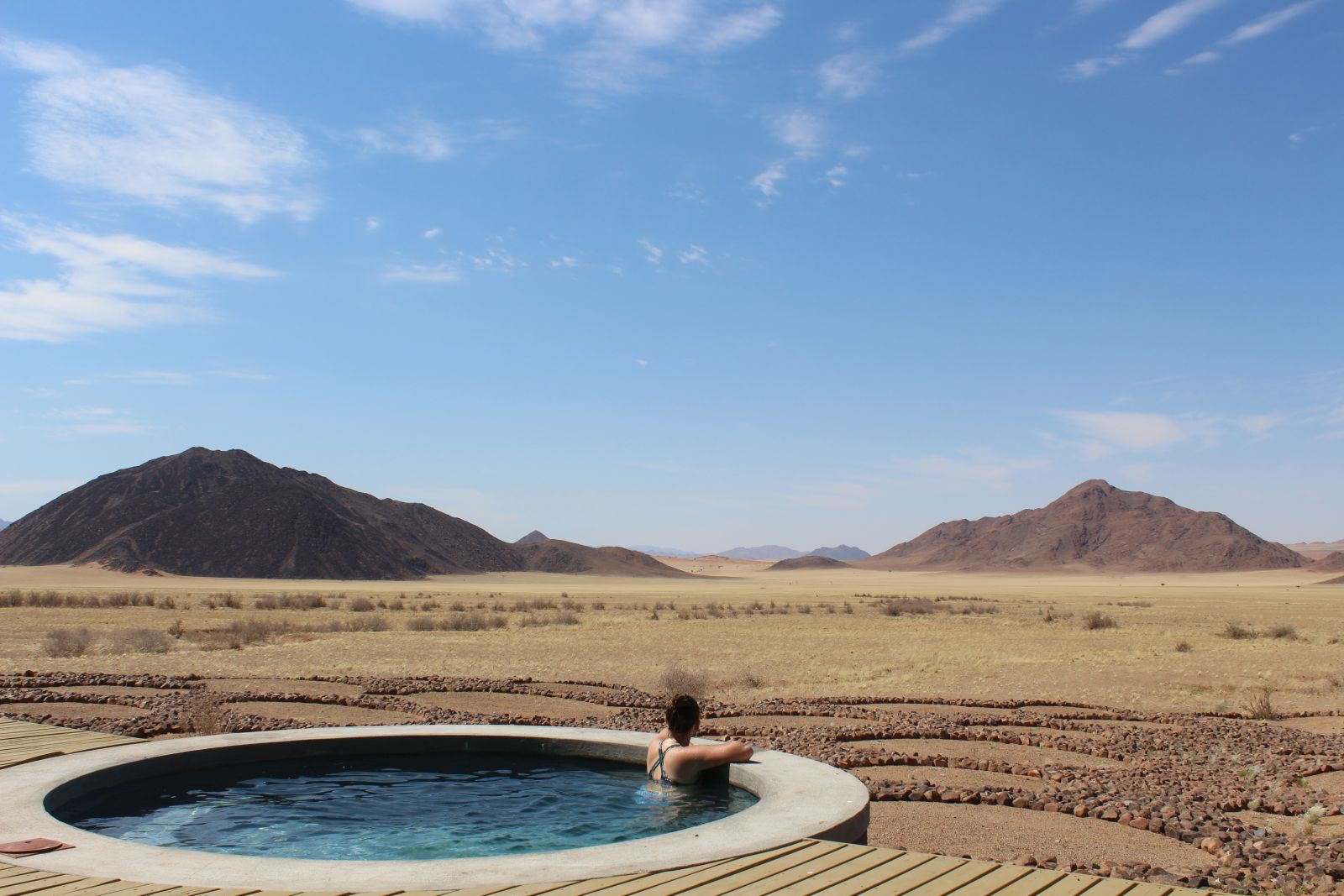 Pool at Wolwedans Boulders Camp in Namibia 